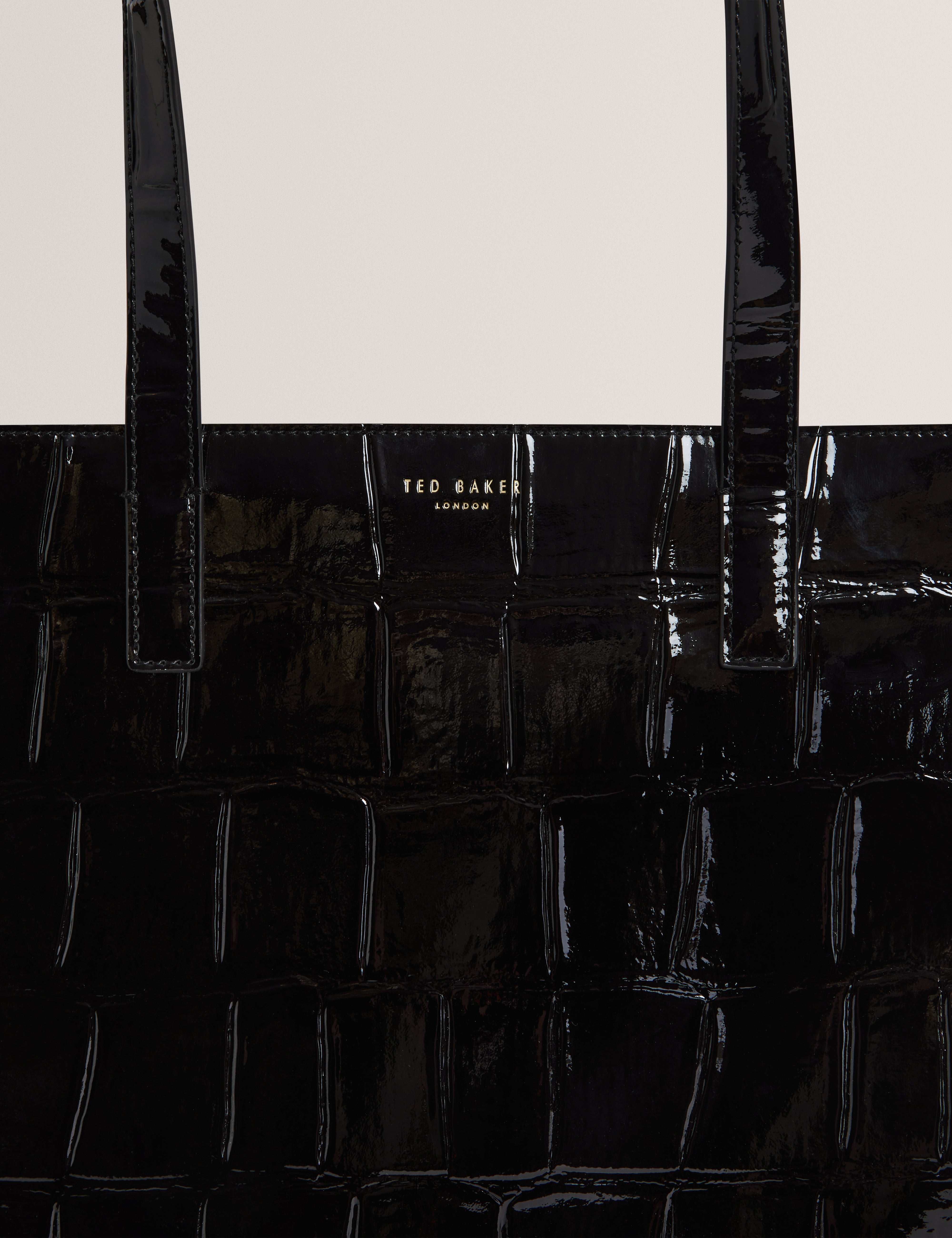 Vannda Croc Effect Large Icon Bag Black