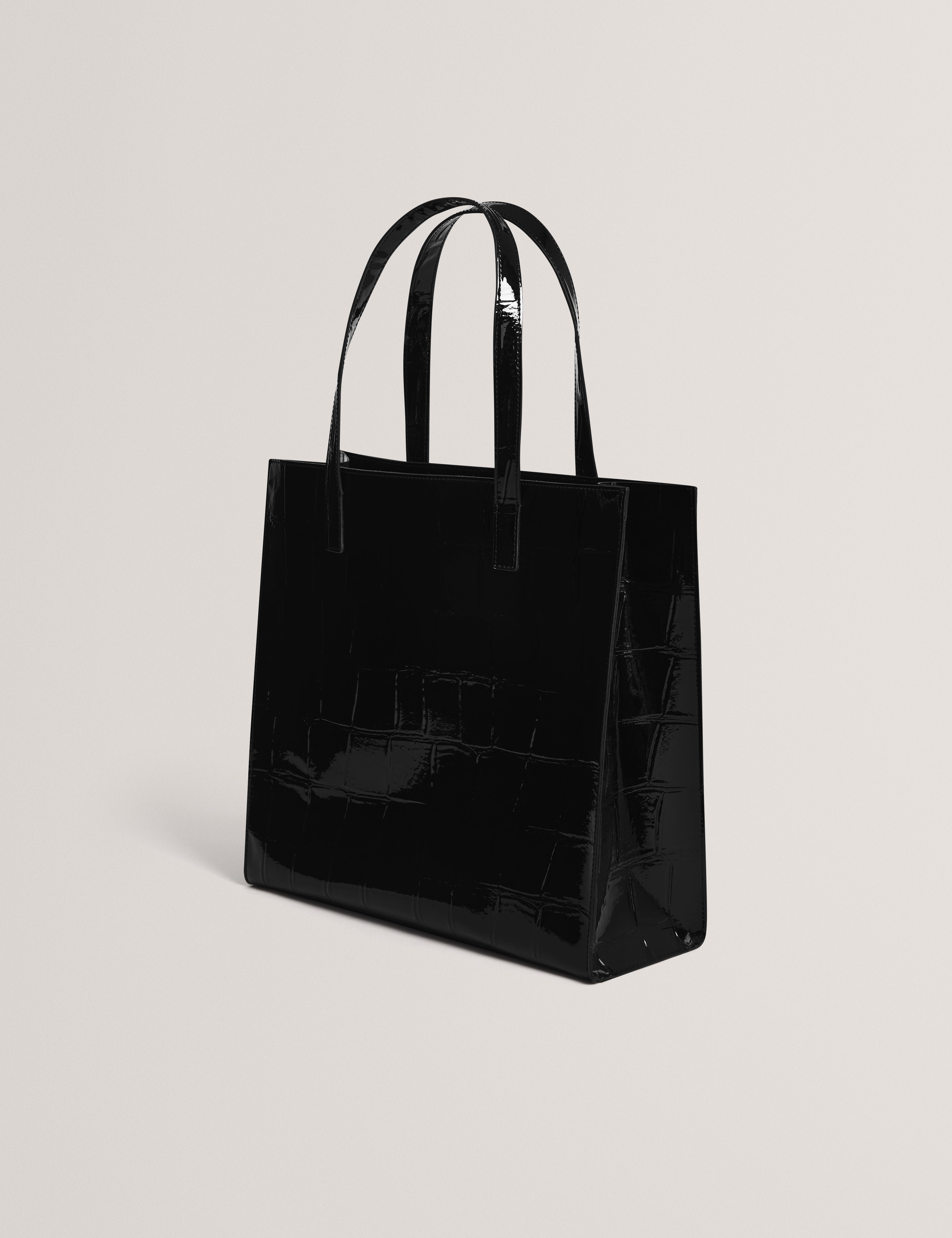 Vannda Croc Effect Large Icon Bag Black