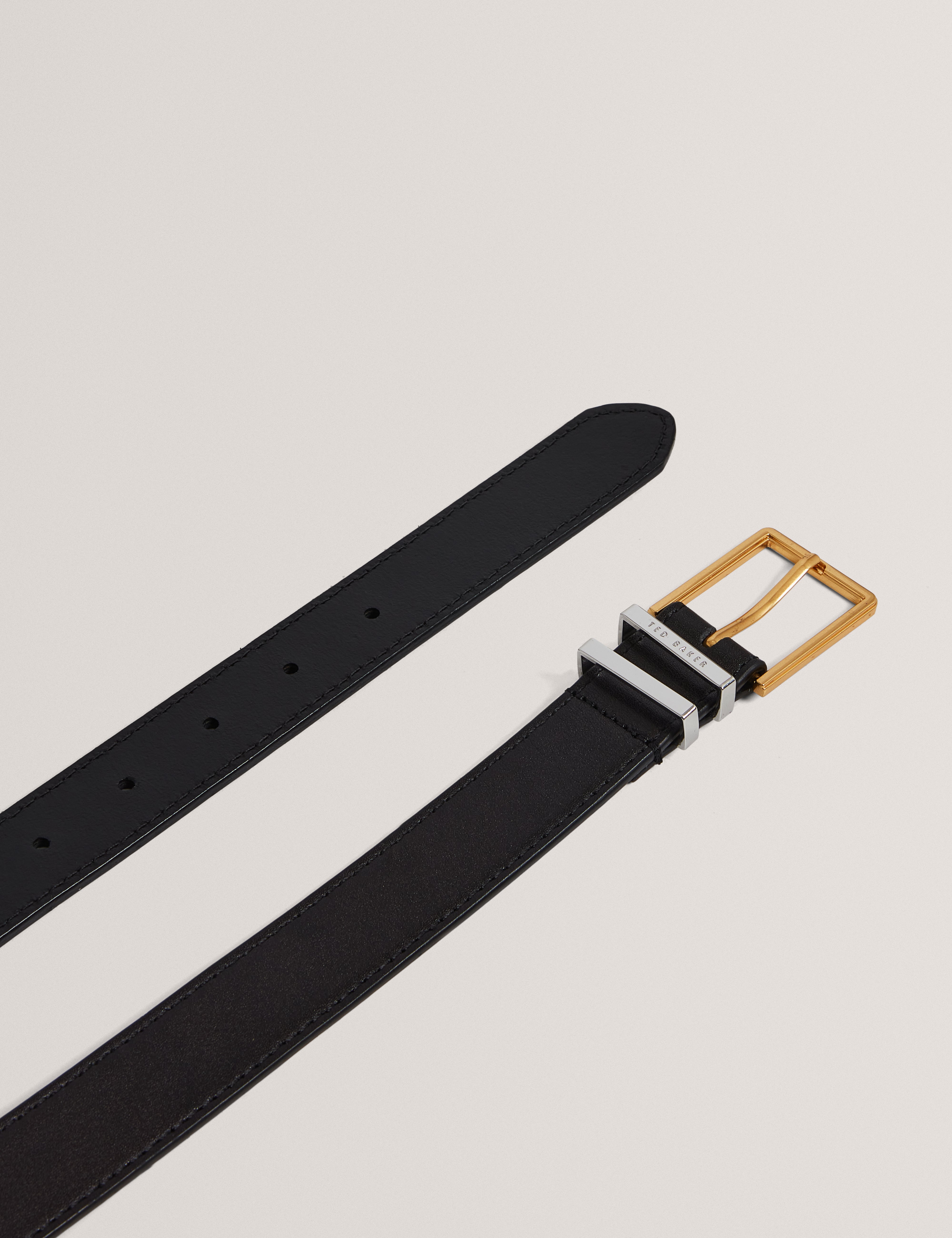 حزام جلدي أسود من تالسي