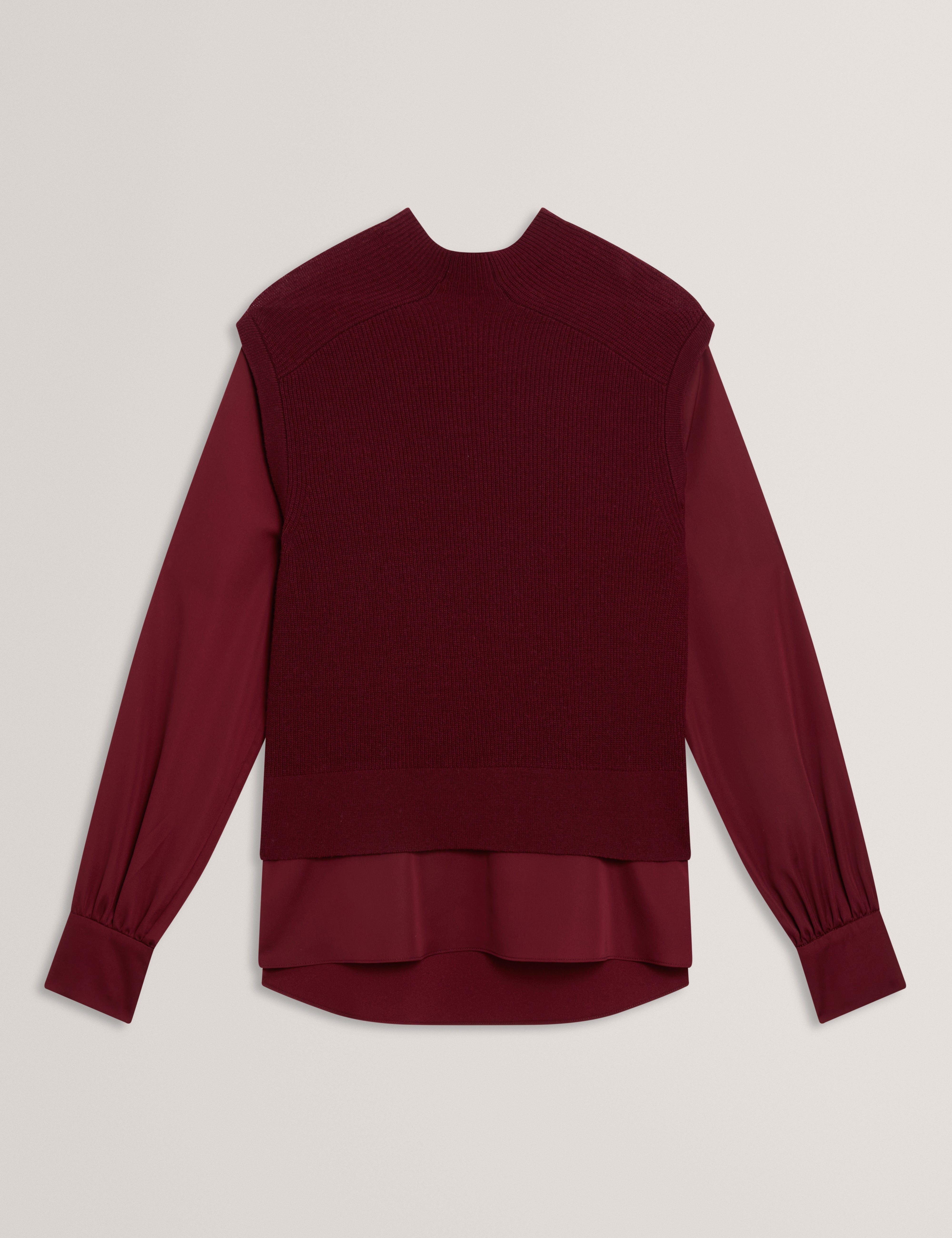 كايسي سترة محبوكة باللون الكستنائي