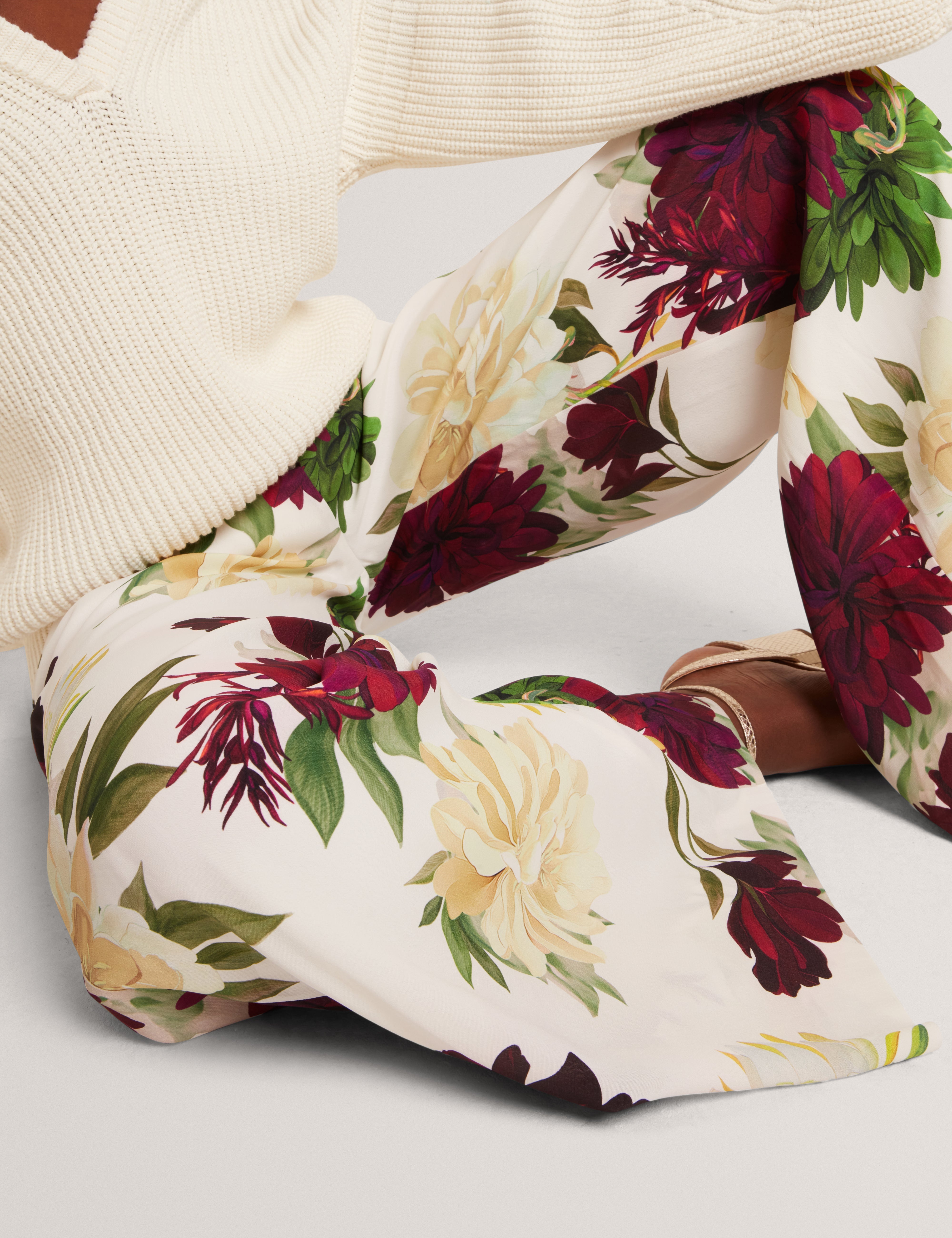 Tomasia Printed Trouser Ivory