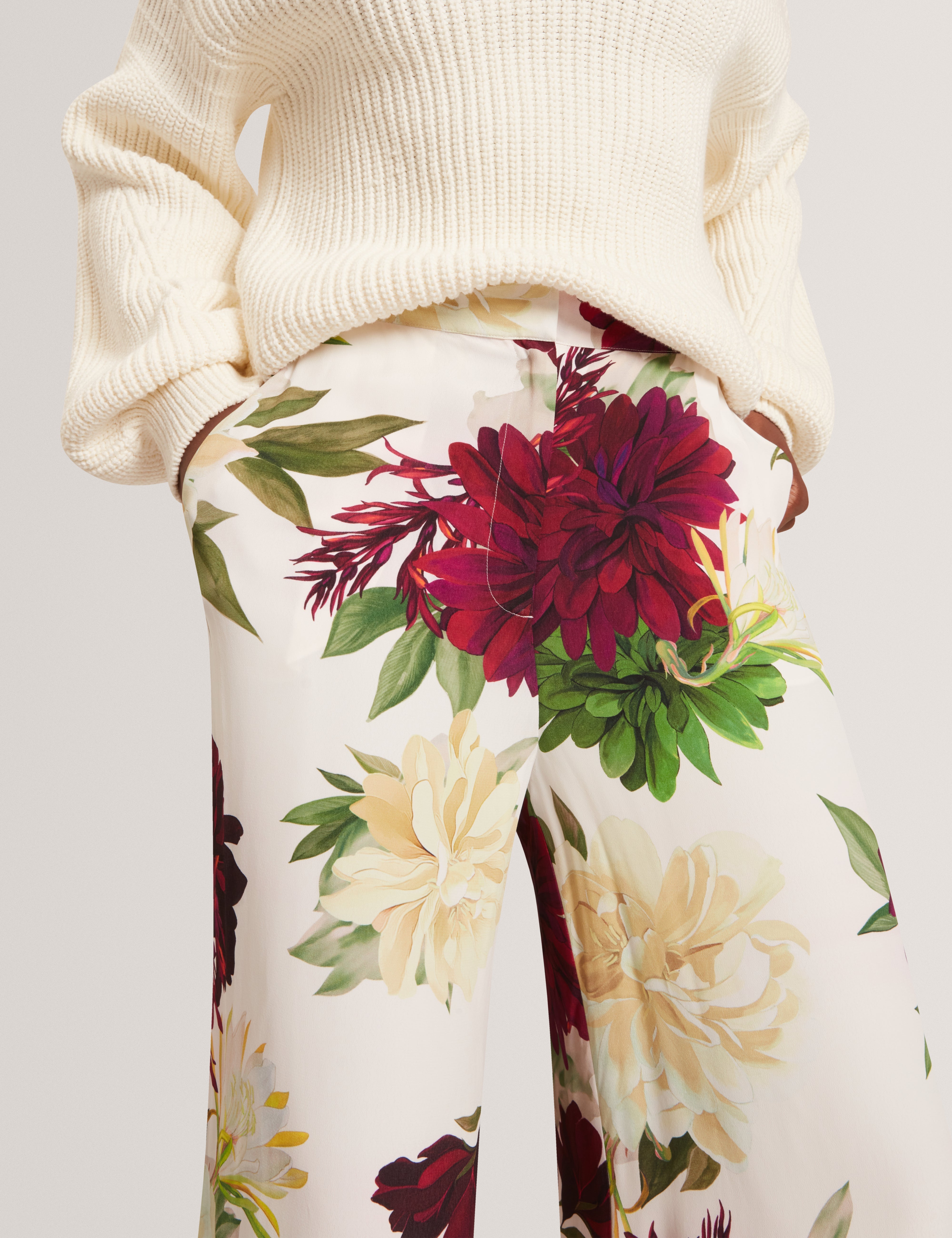 Tomasia Printed Trouser Ivory