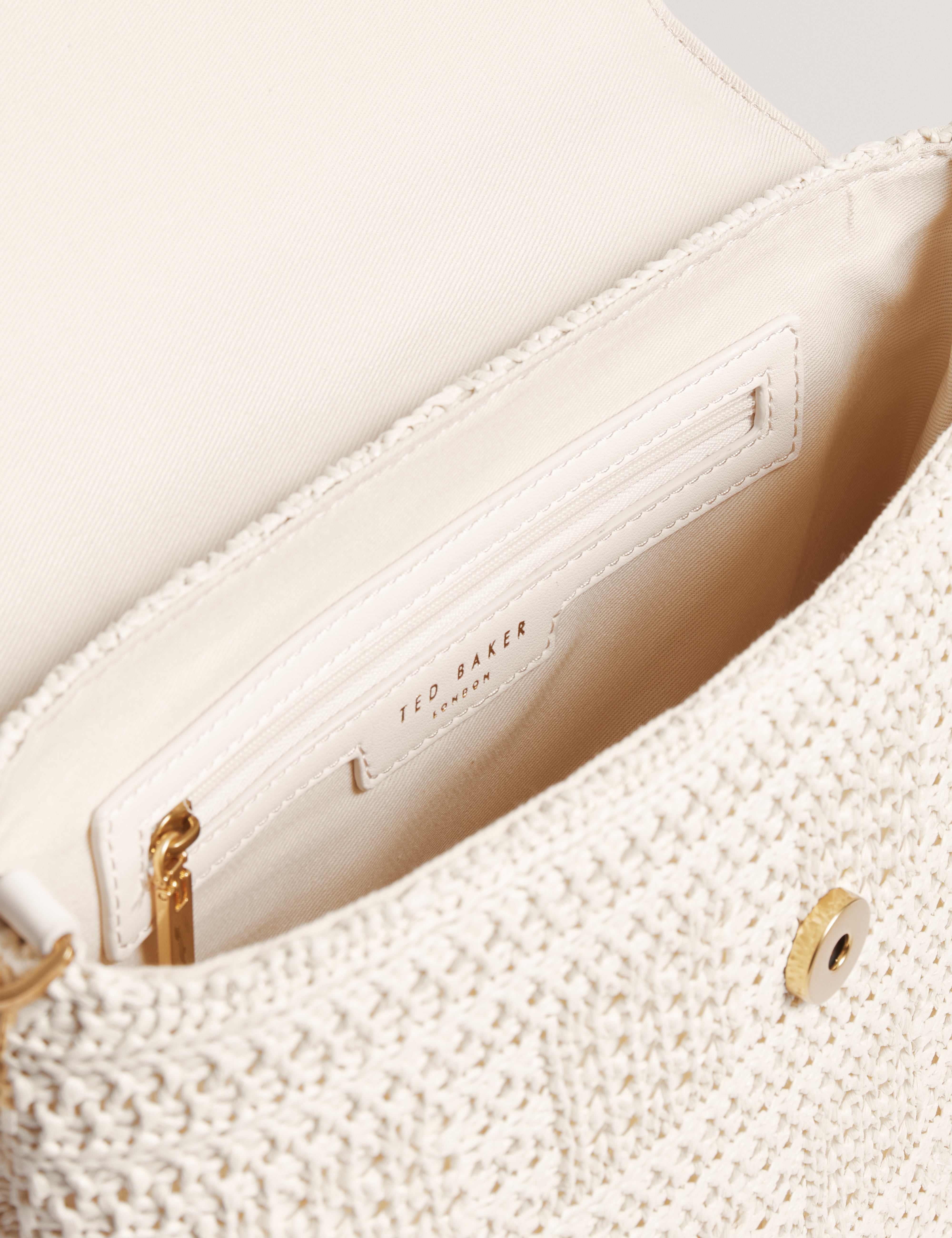 Pamissa Raffia Straw Top Handle Bag Ivory