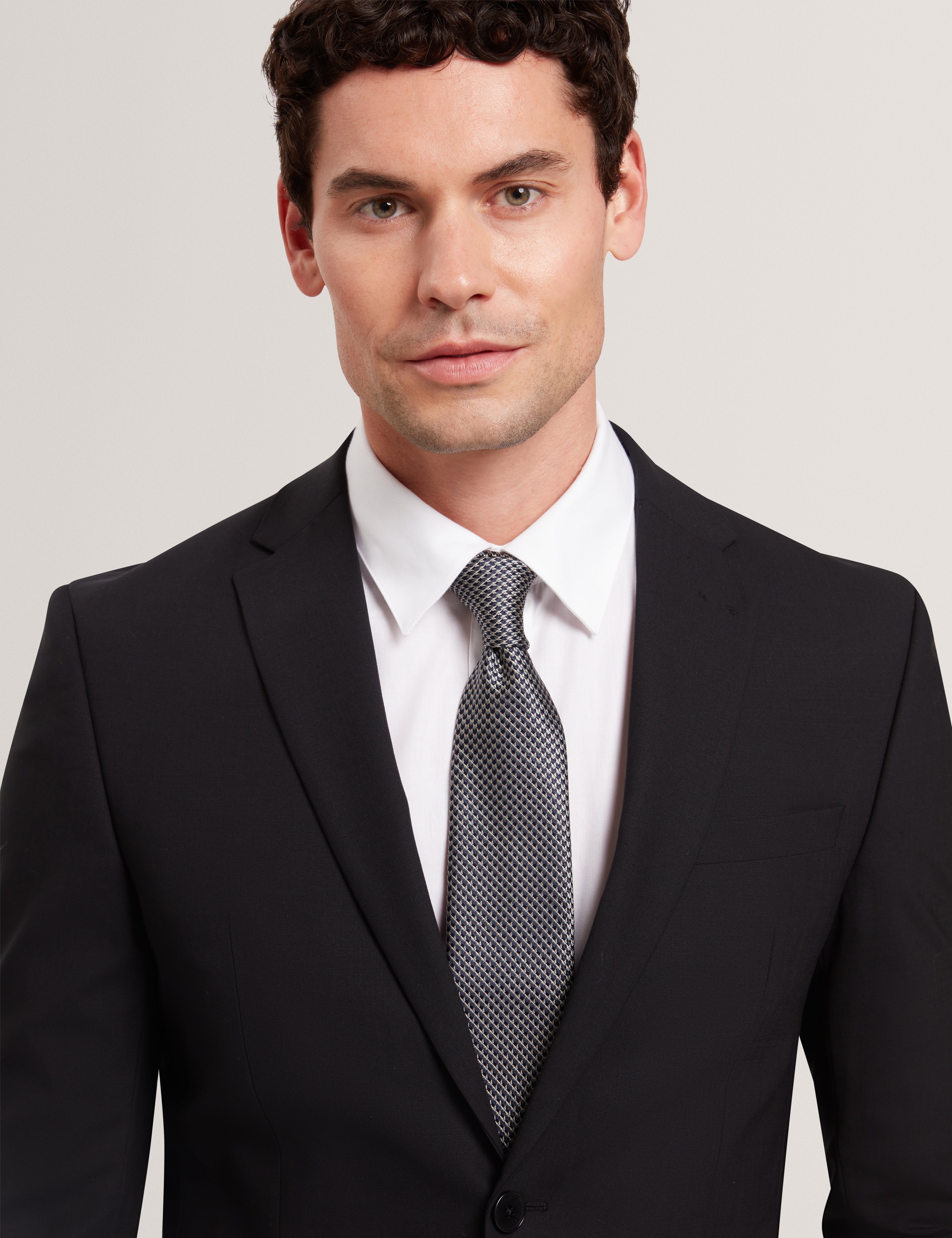 ديموس ربطة عنق من الحرير باللون الرمادي