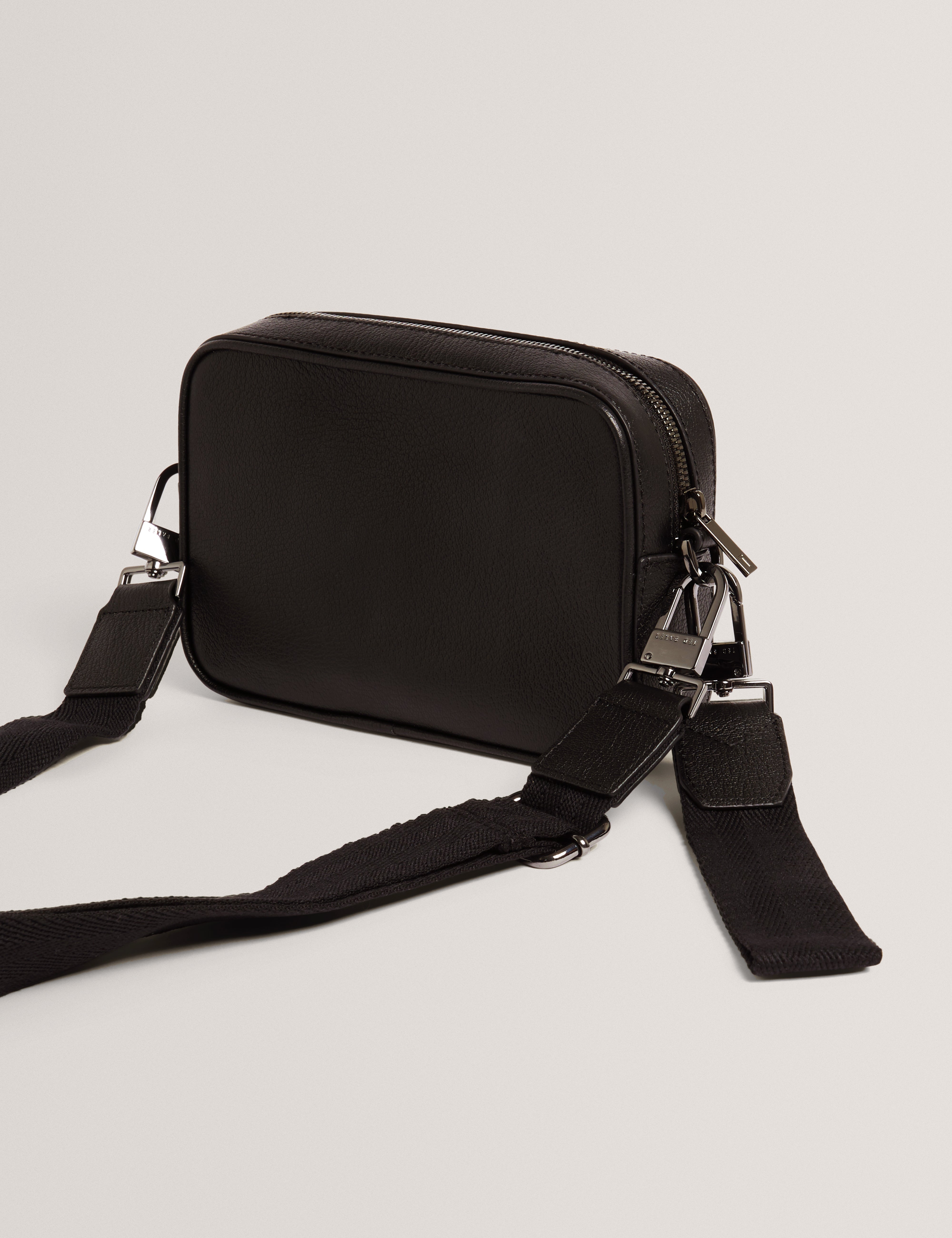Grifin Leather Crossbody Bag Black