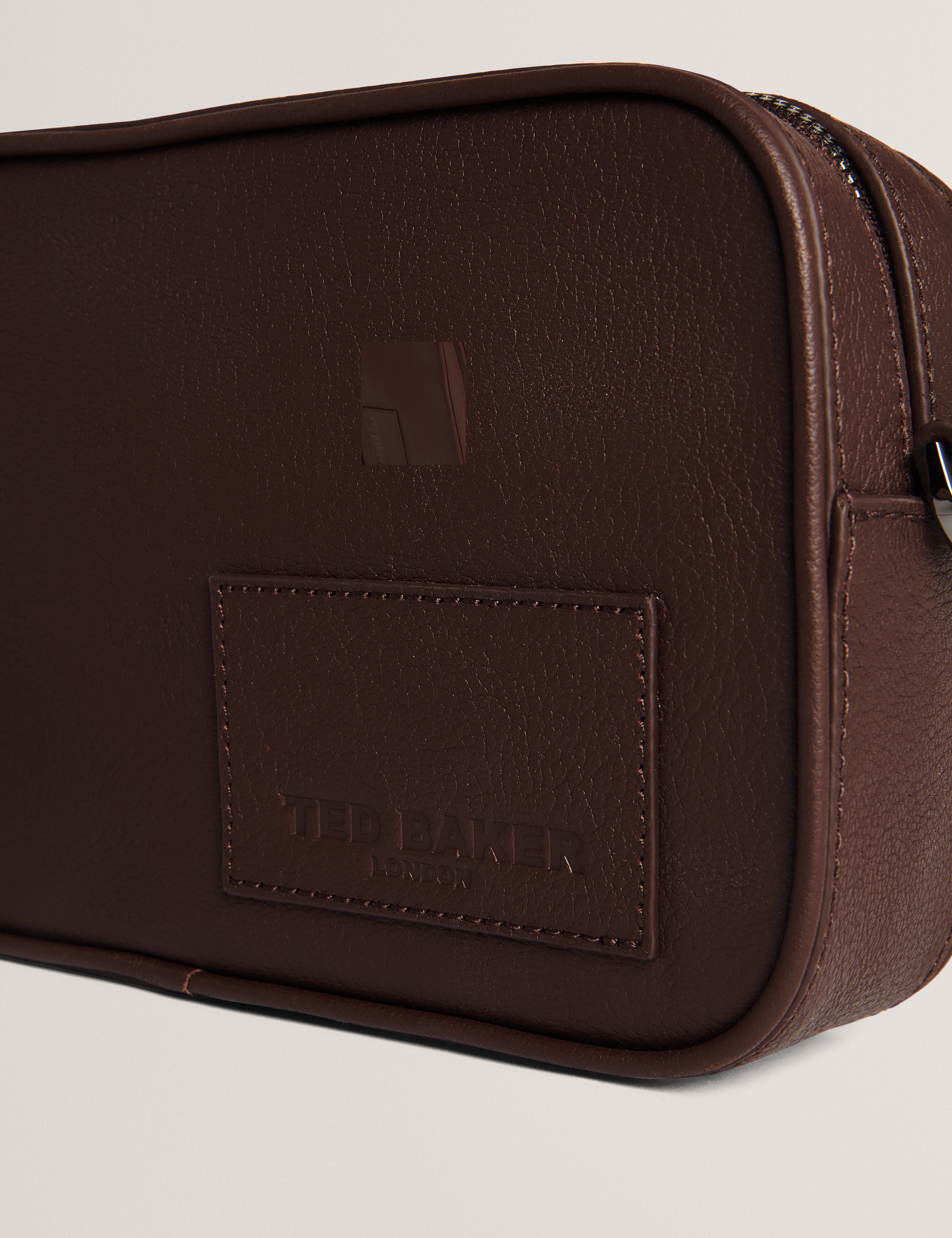 Grifin Leather Crossbody Bag Brown