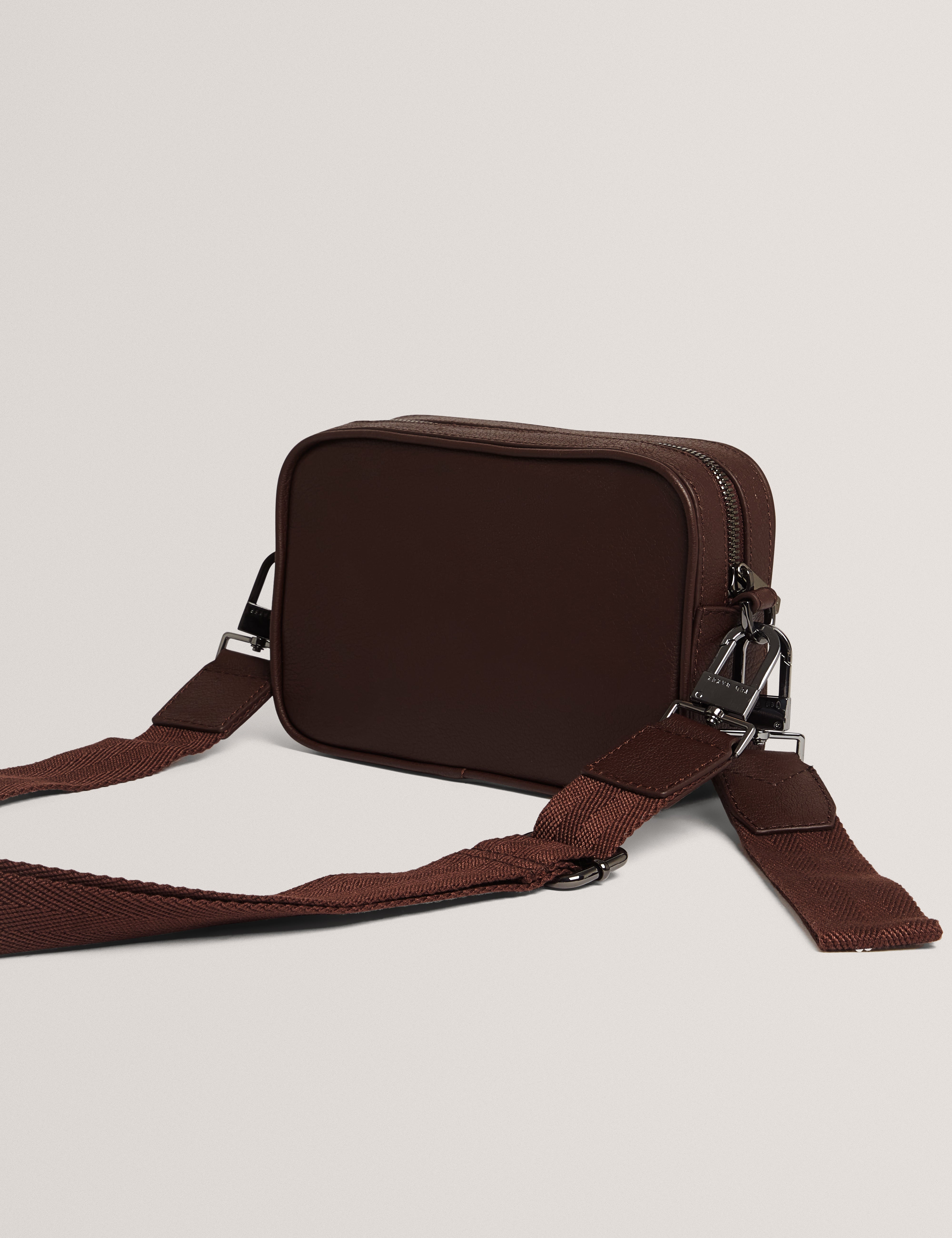 Grifin Leather Crossbody Bag Brown