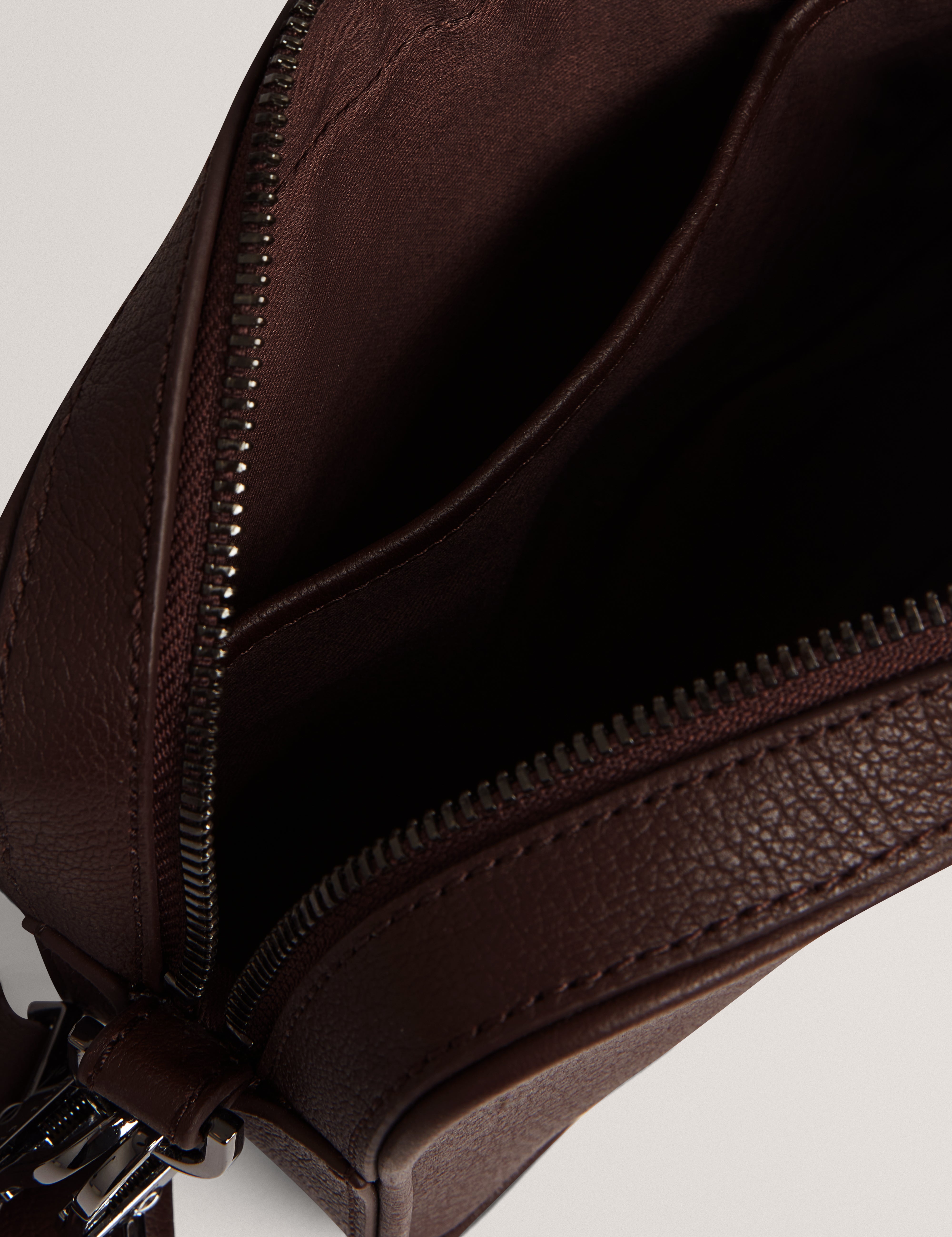 Grifin Leather Crossbody Bag Brown