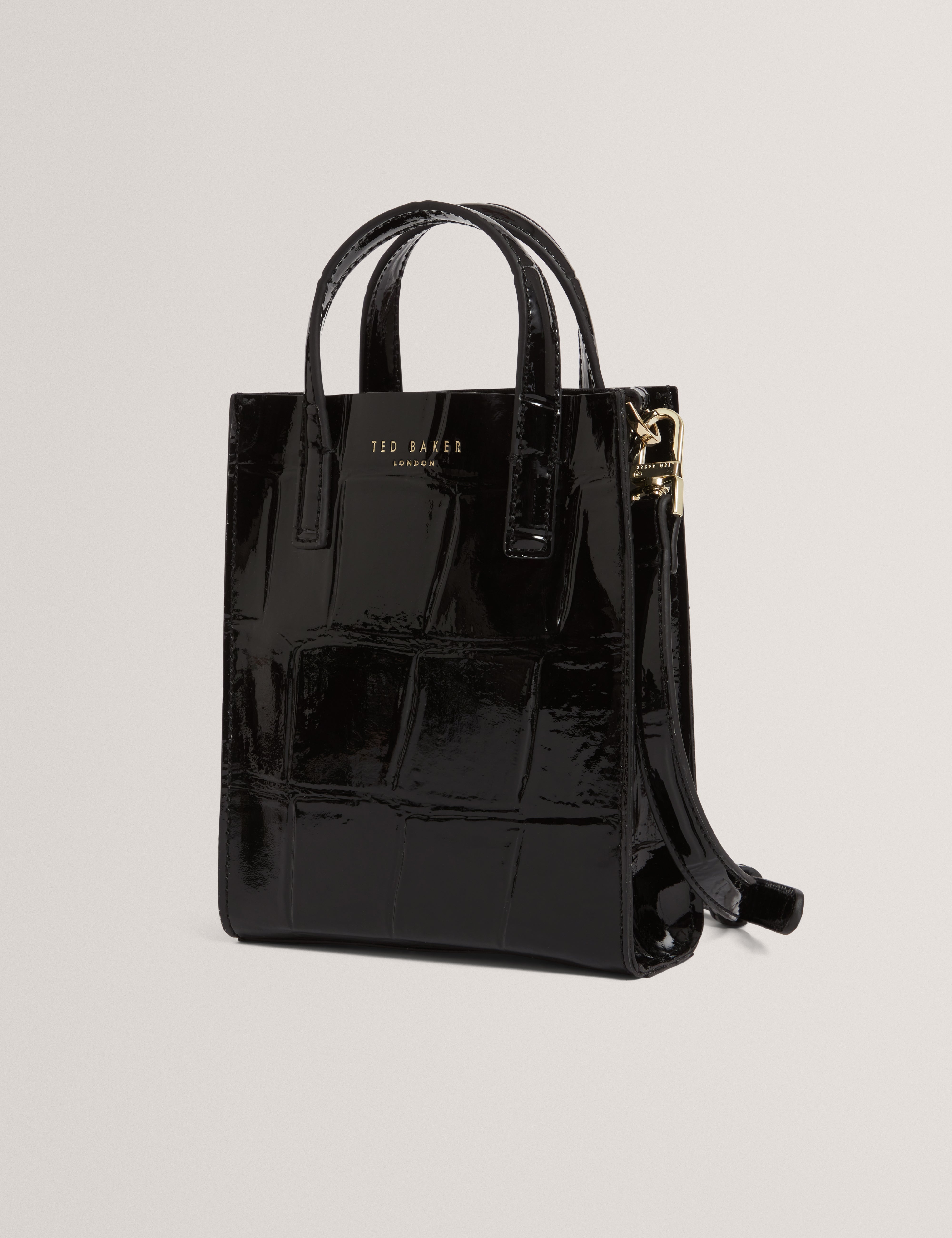 Viienna Croc Effect Mini Icon Bag Black
