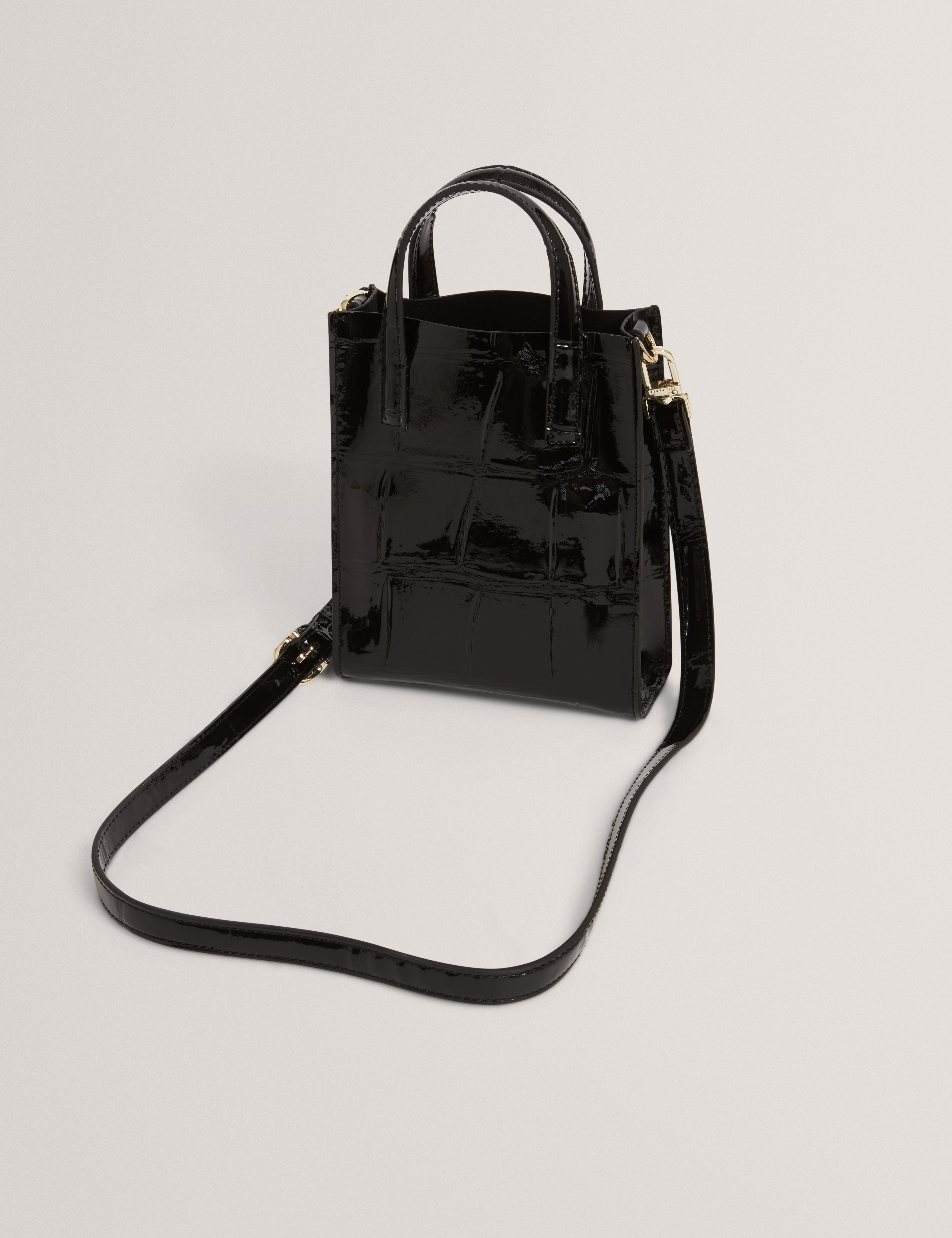 Viienna Croc Effect Mini Icon Bag Black