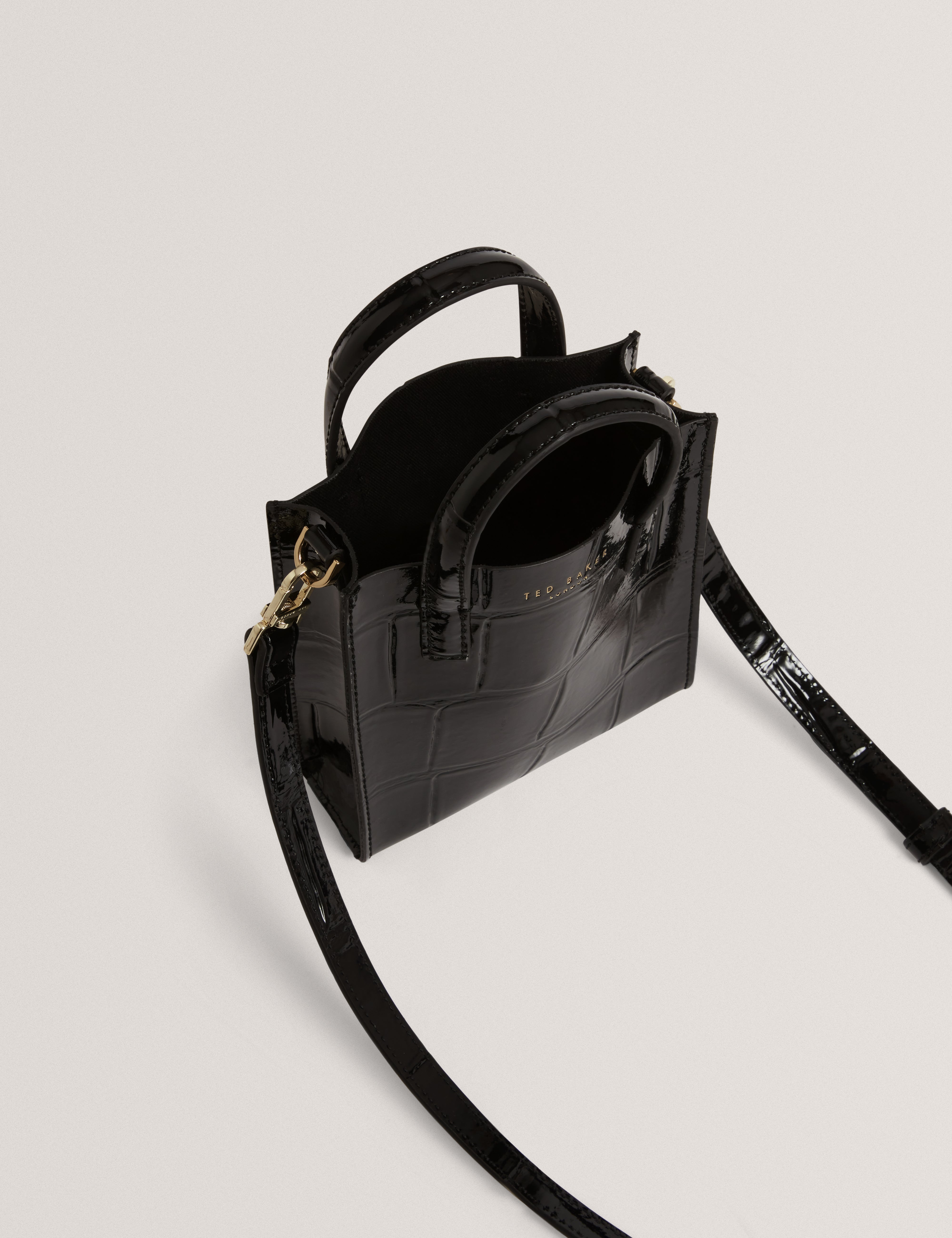 Viienna Croc Effect Mini Icon Bag Black