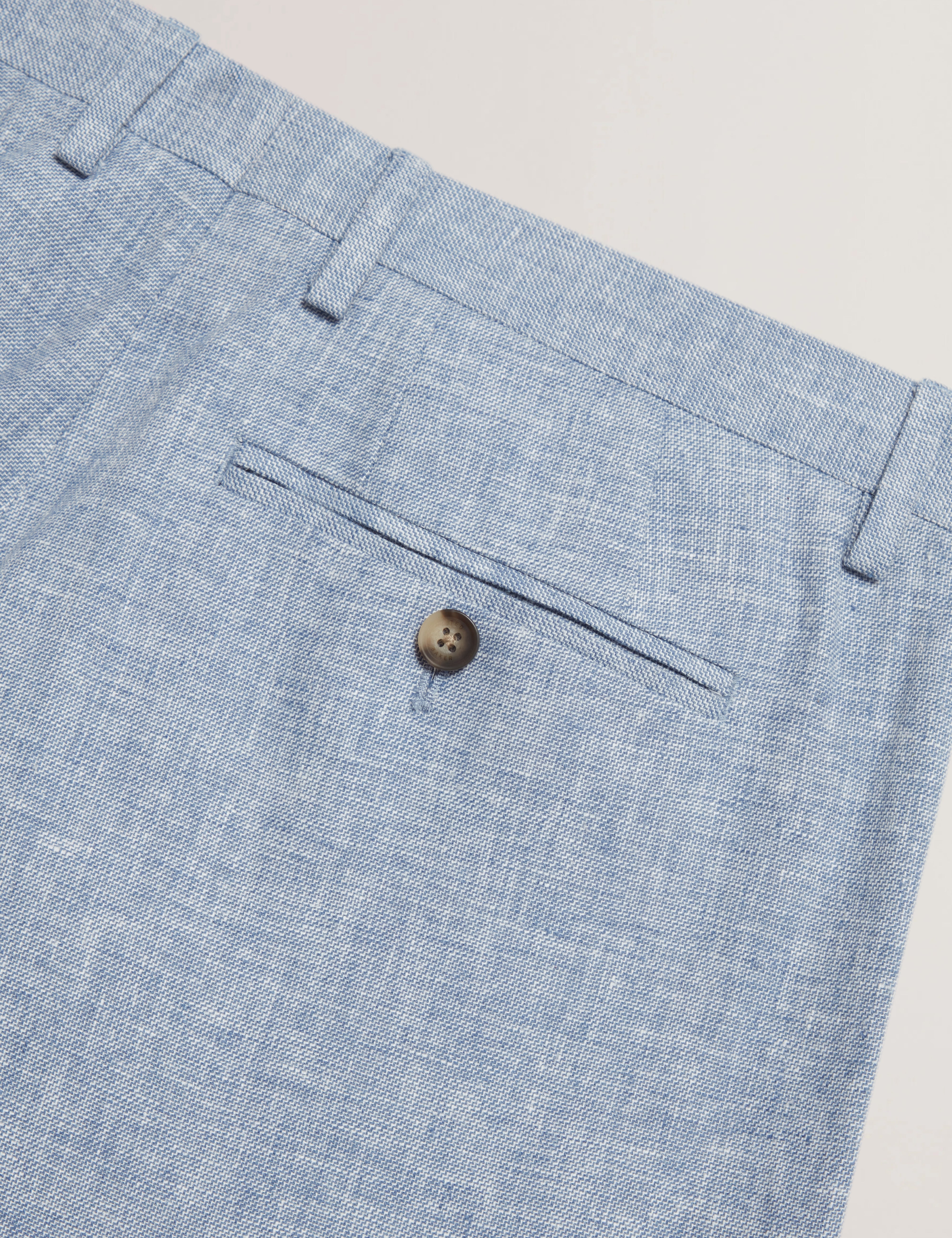 بنطلون جيفرانت بقصة ضيقة من مزيج الكتان - أزرق فاتح