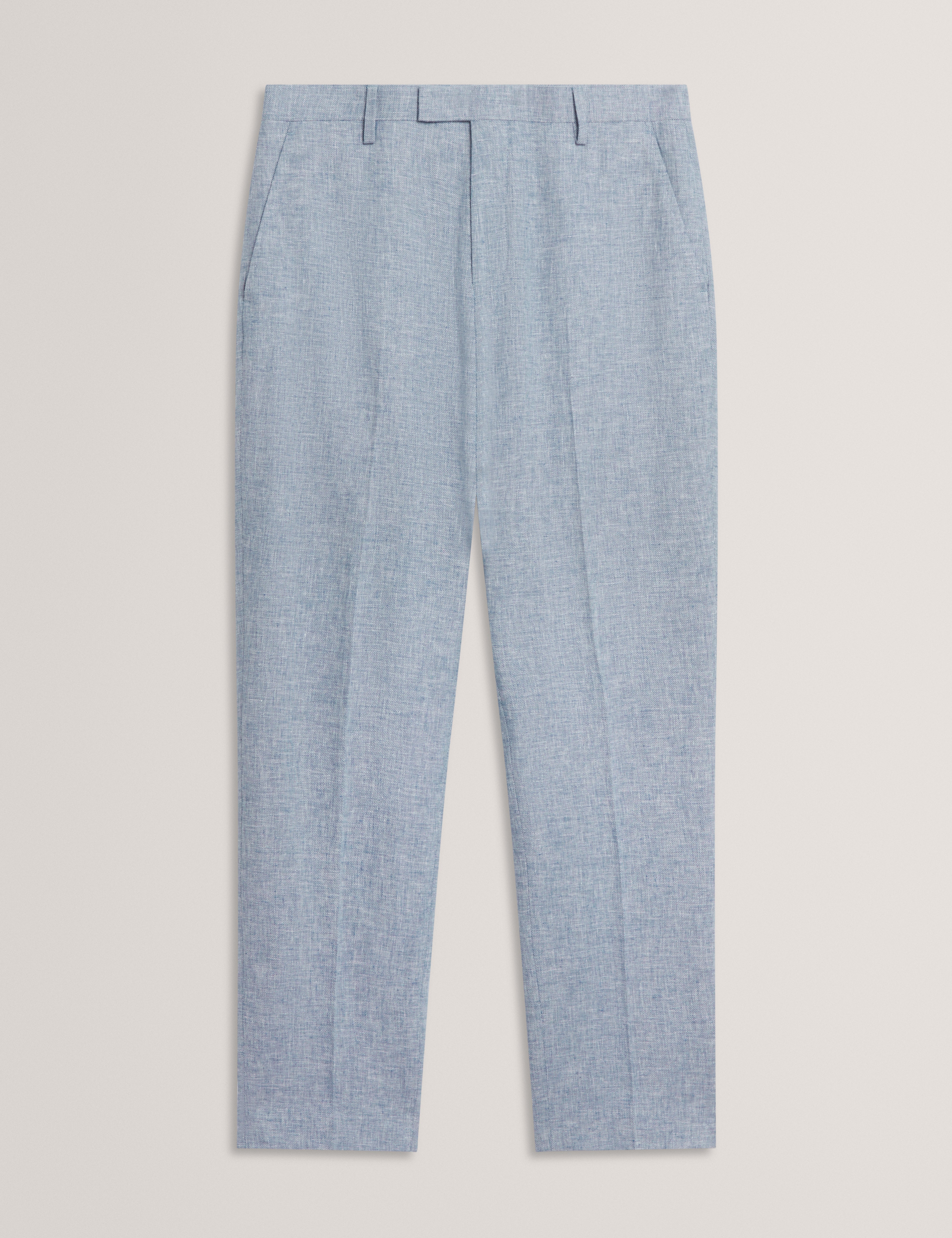 بنطلون جيفرانت بقصة ضيقة من مزيج الكتان - أزرق فاتح