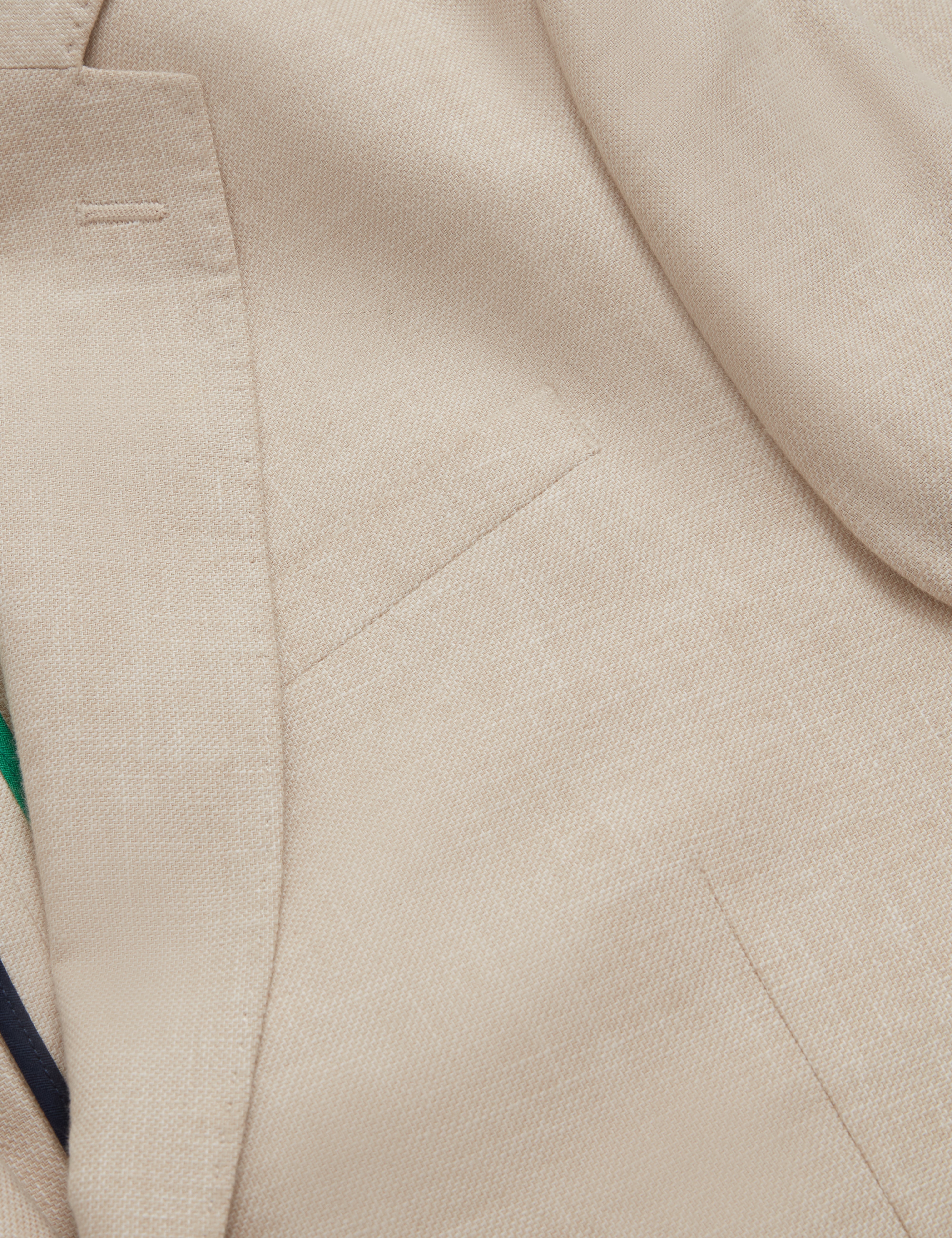 جاكيت جيفرانج سليم فيت من الكتان المخلوط باللون البيج