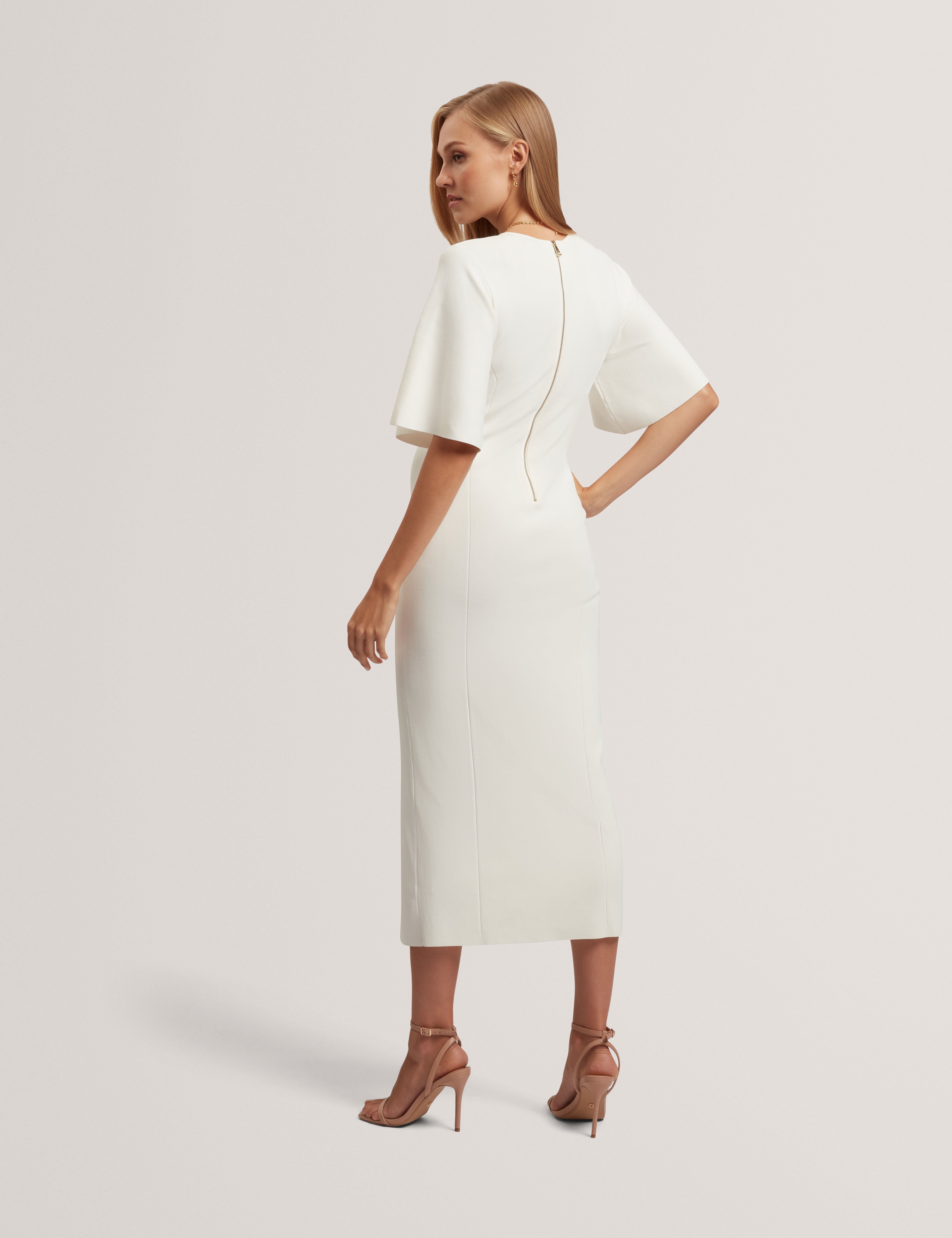 Aedna Bodycon Knit Dress Ivory Aedna Bodycon Knit Dress Ivory