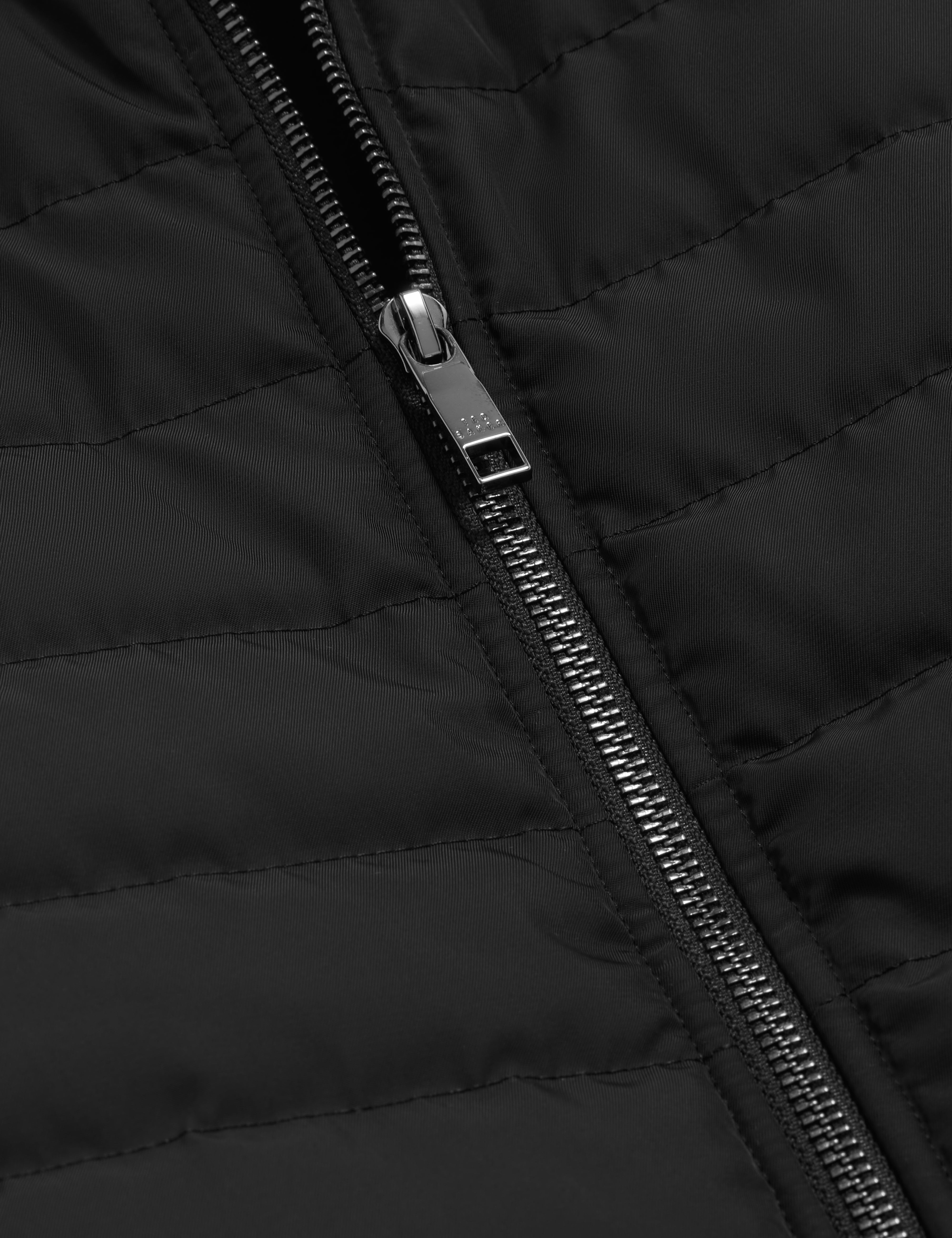 Pafavor Short Sleeve Regular Fit Quilted Gilet Black