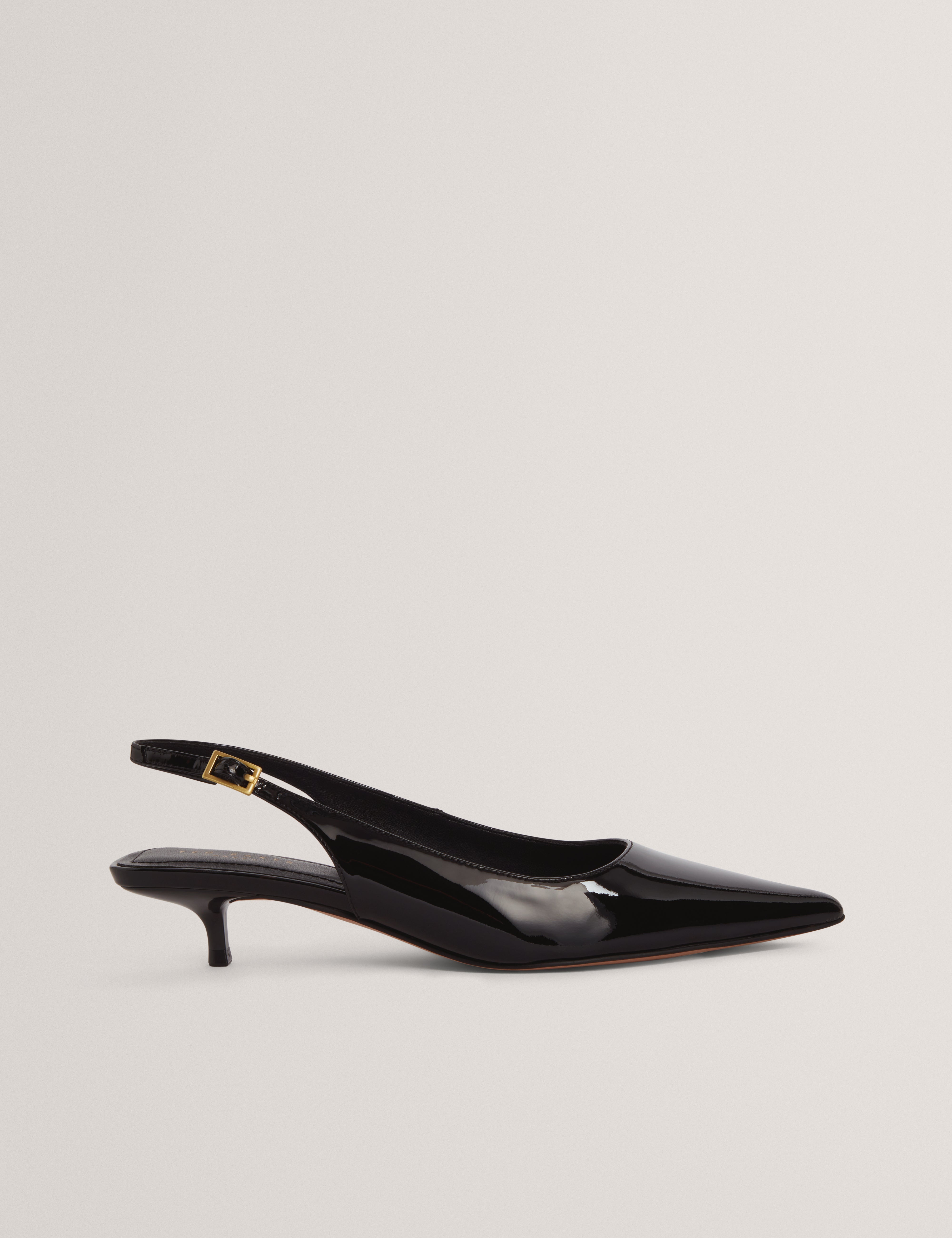 Kitiy Sling Back Kitten Heel Black