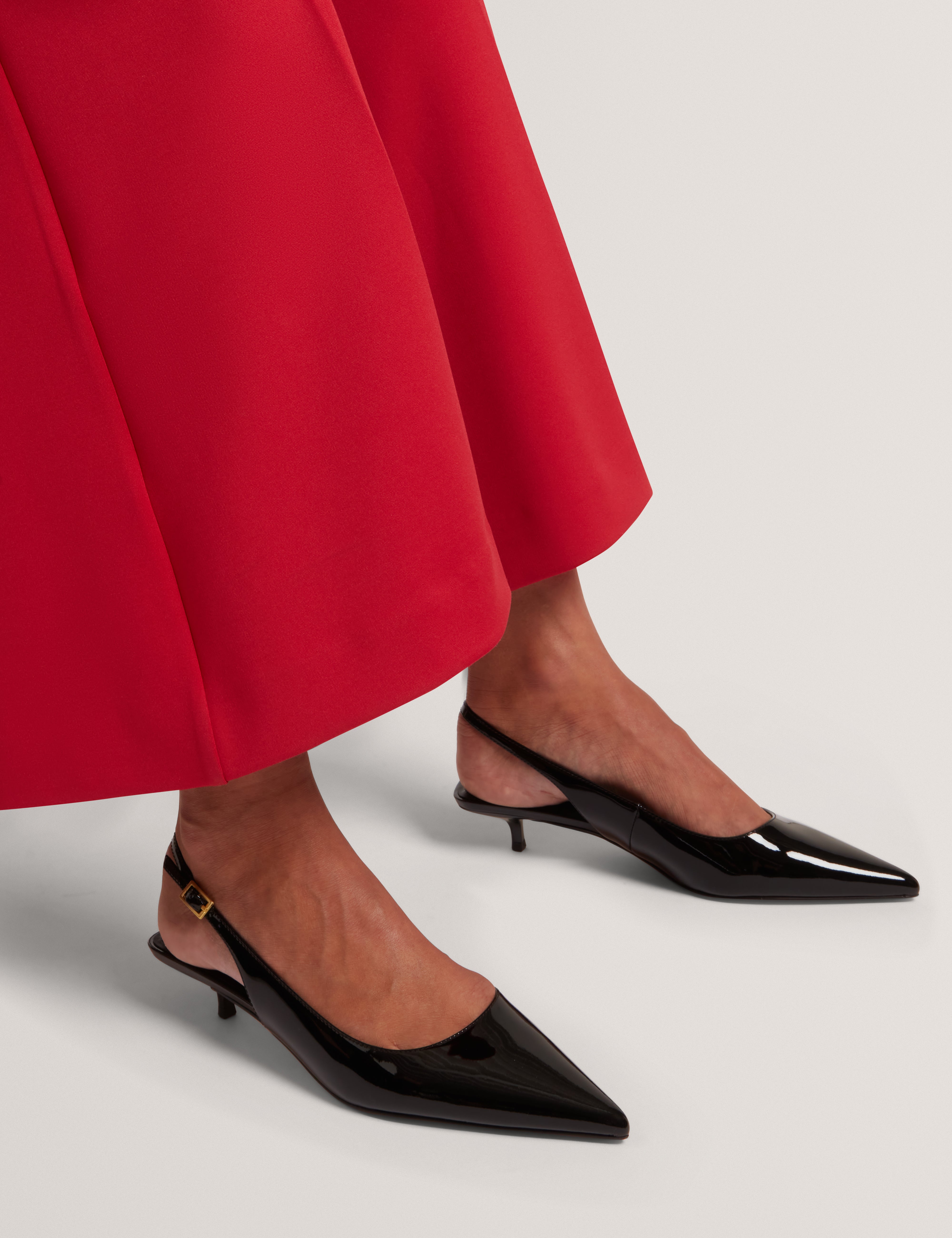 Kitiy Sling Back Kitten Heel Black