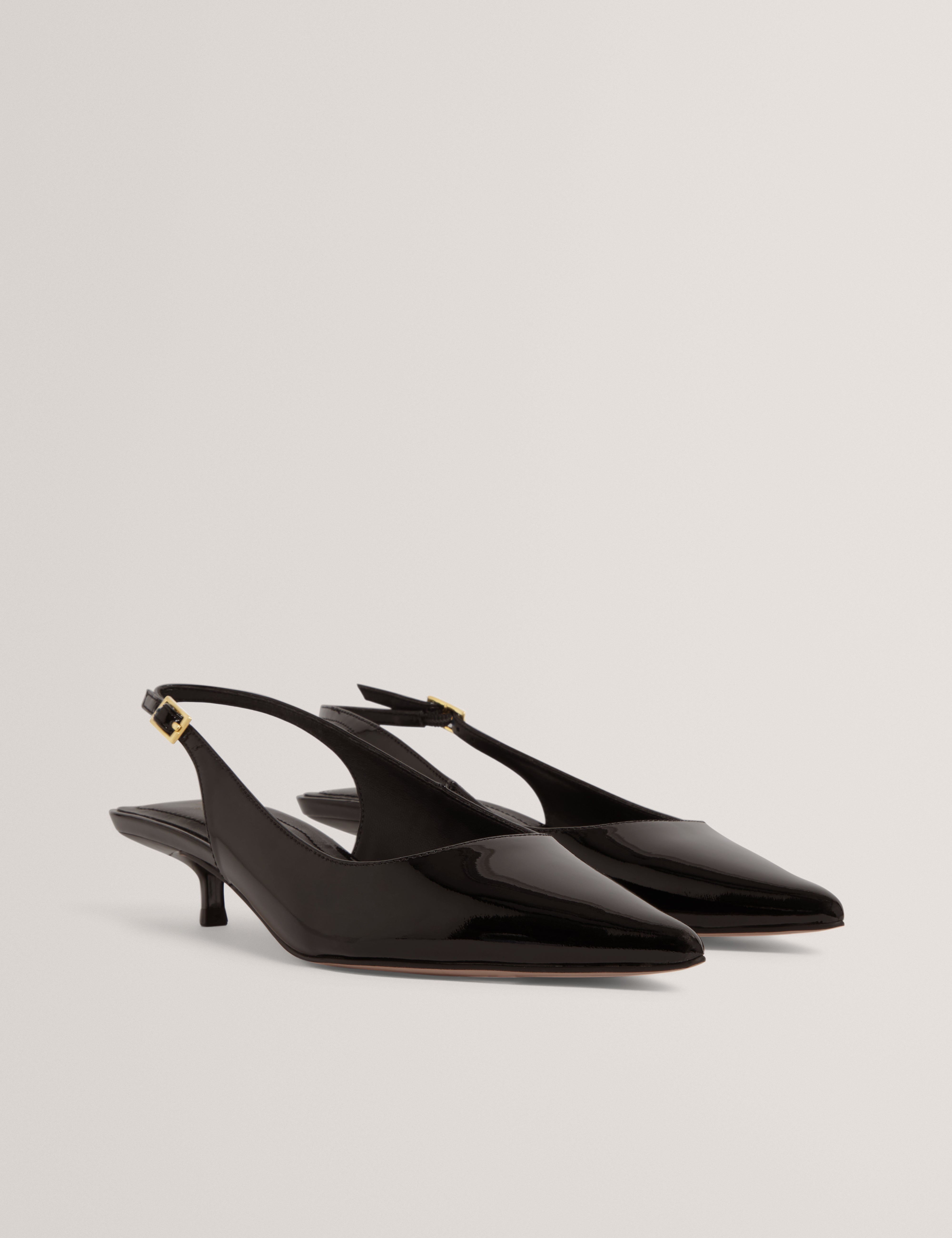 Kitiy Sling Back Kitten Heel Black