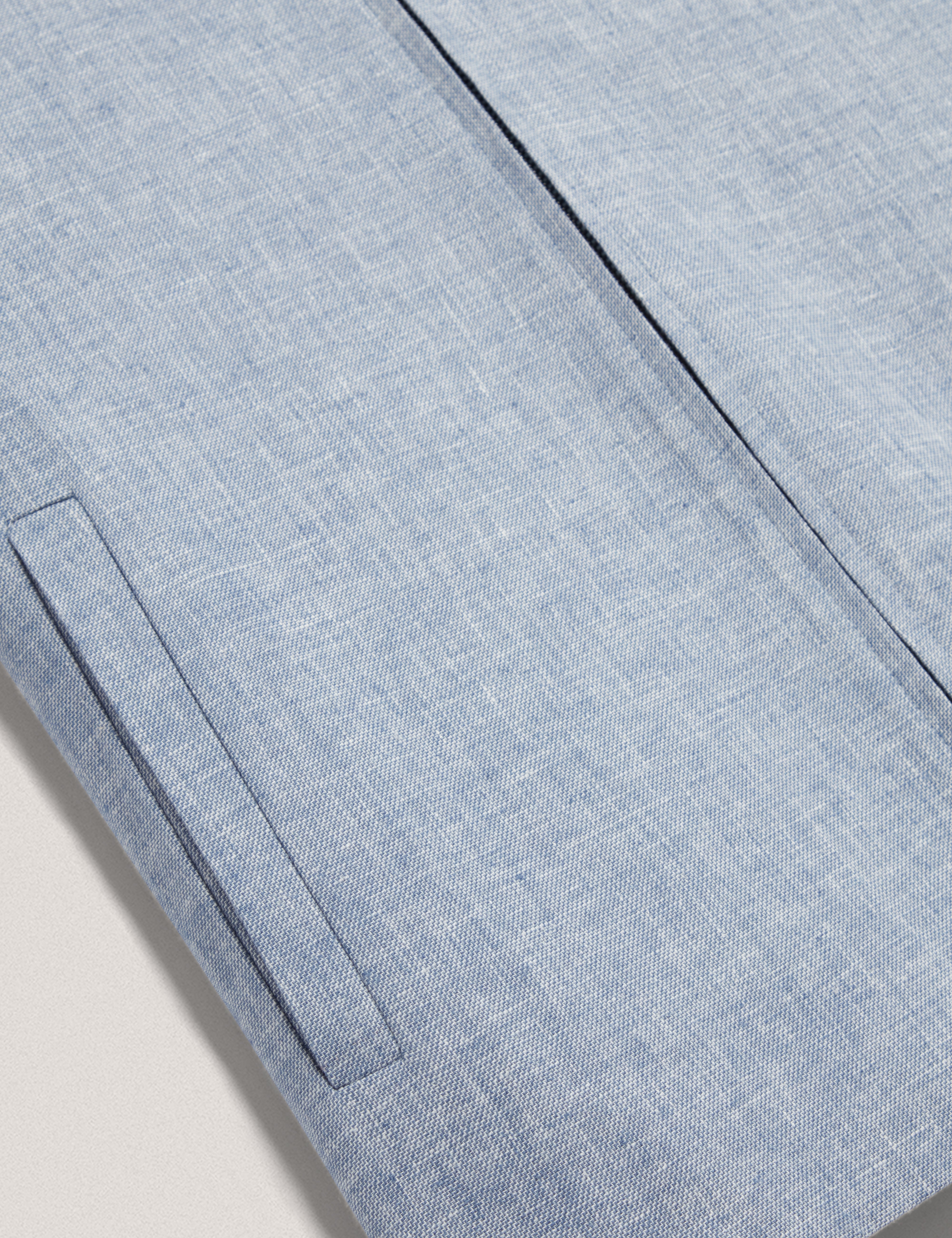 جاكيت Ashleyj Slim Fit من مزيج الكتان باللون الأزرق الفاتح