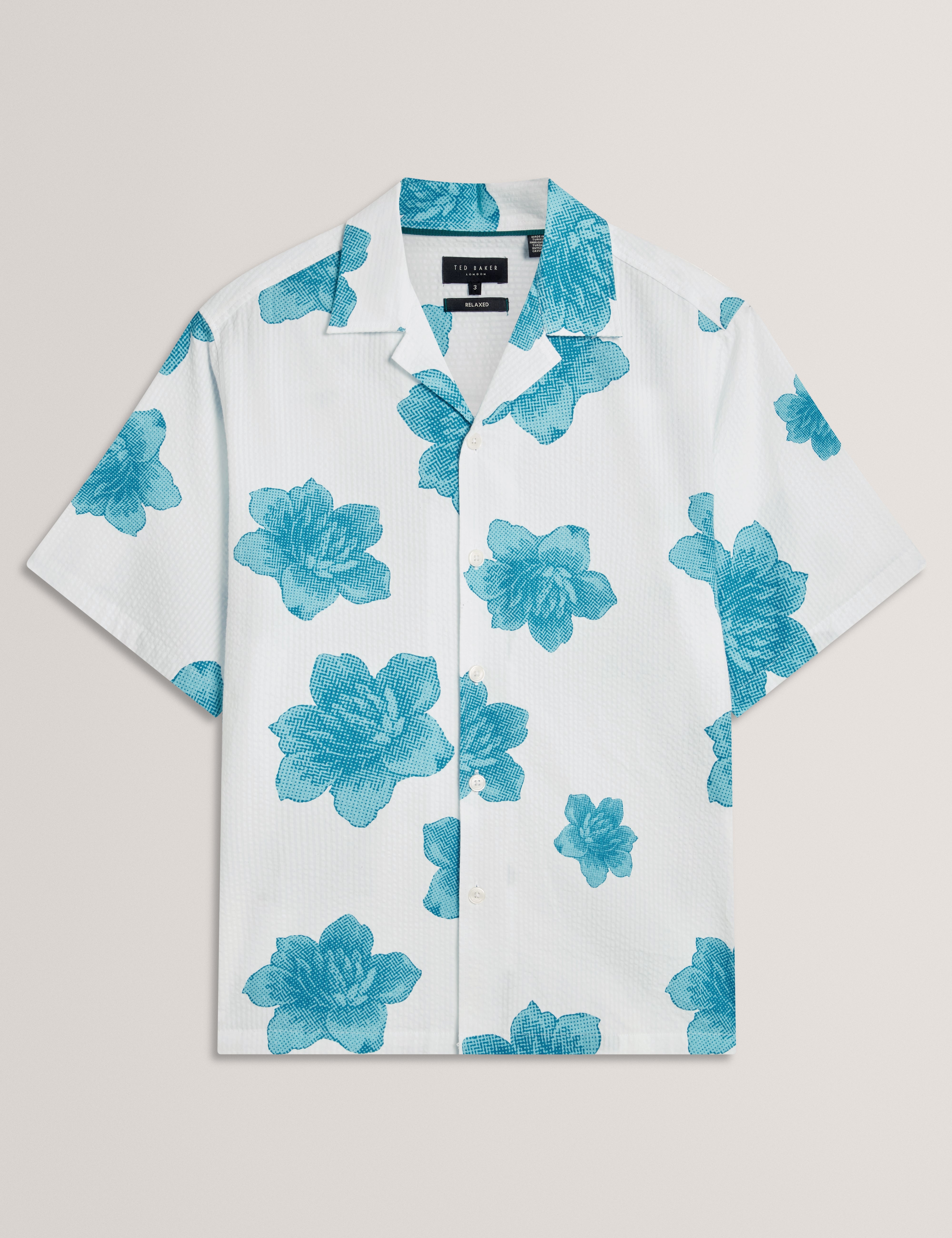 Atalai Short Sleeve Seersucker Floral White