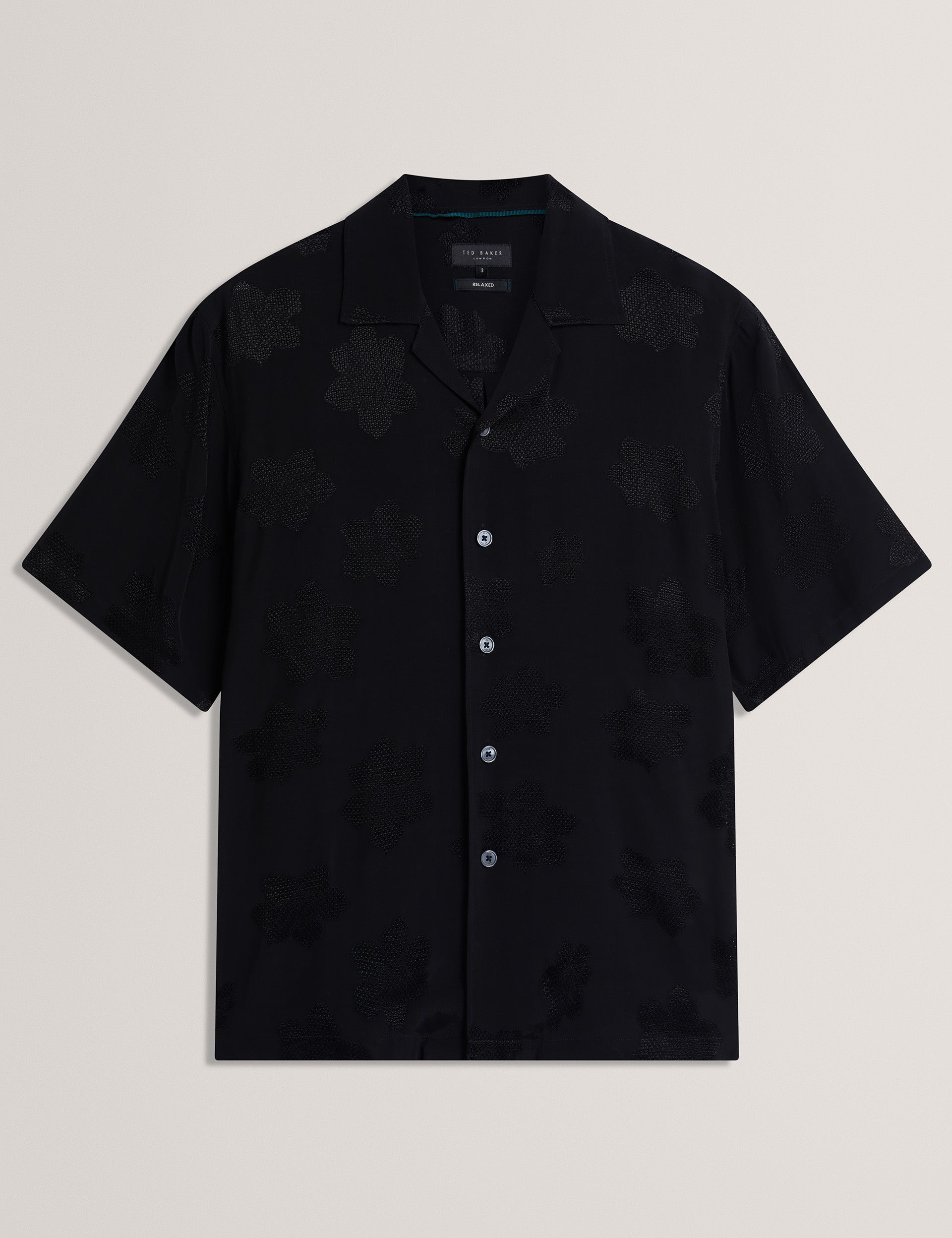 Thovan Short Sleeve Relaxed Mesh Cut Out Top Black