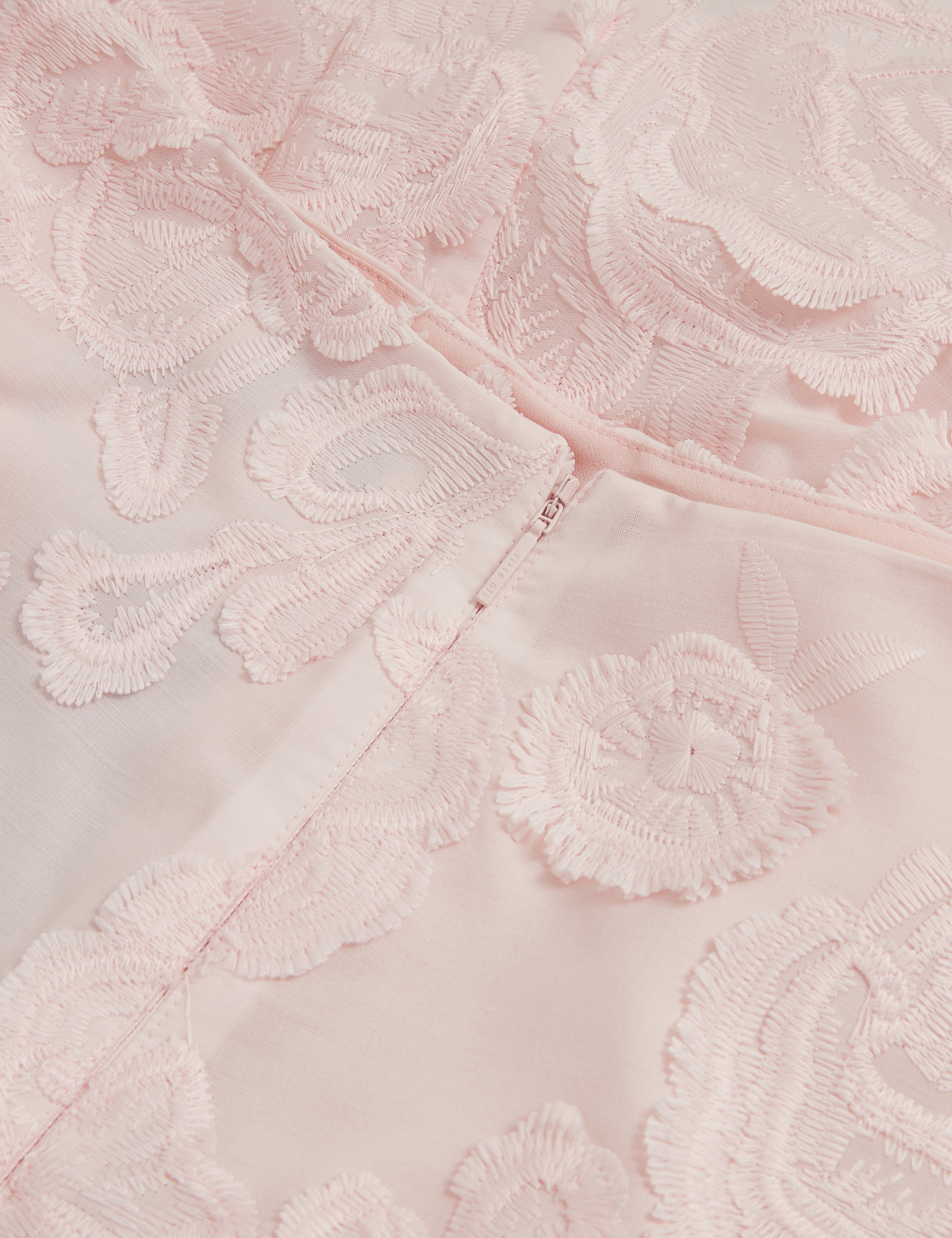 Eccrina Diagonal Seam Midi Skirt Pink