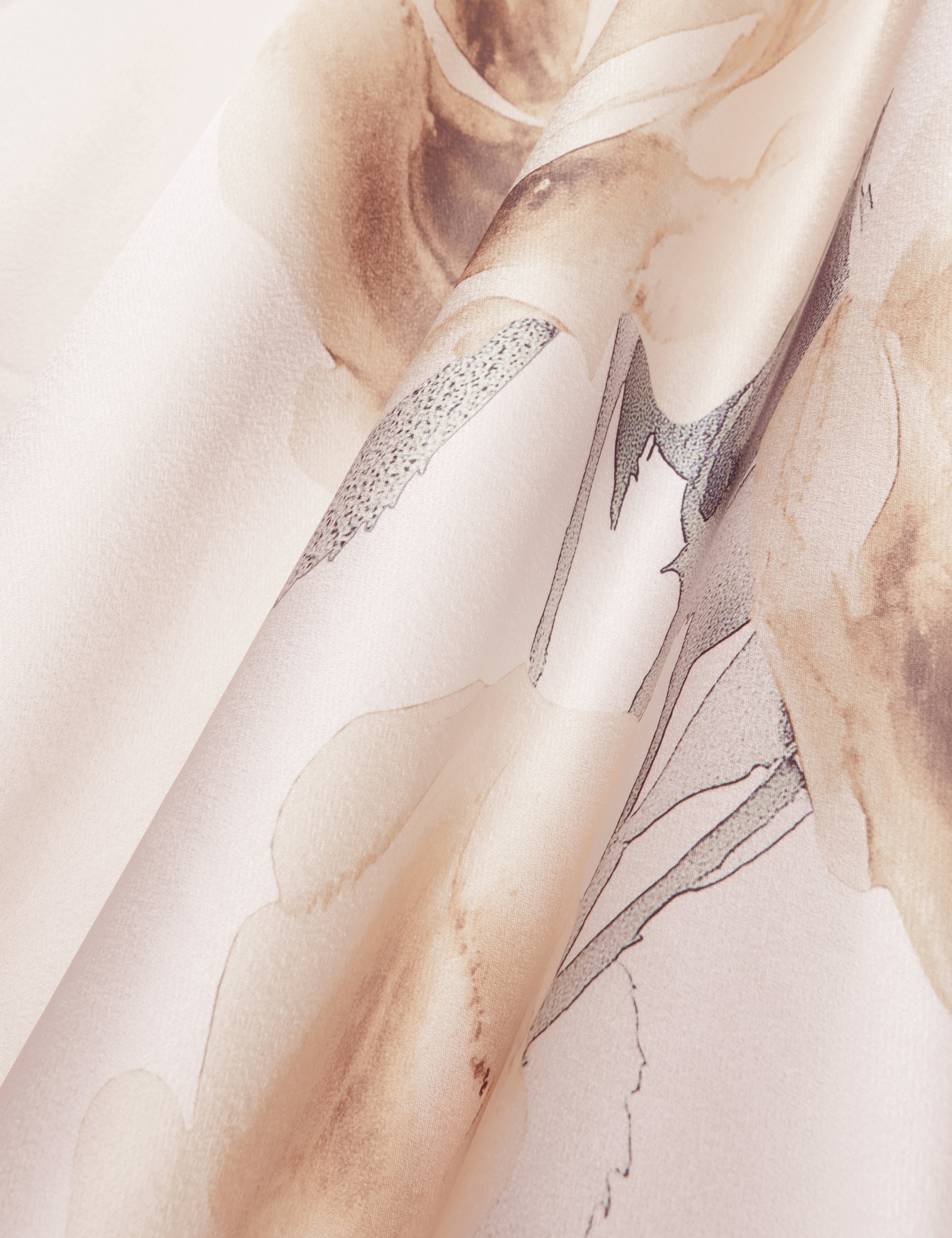 Patsie Tie Detail Long Sleeve Floral Maxi Dress Ivory