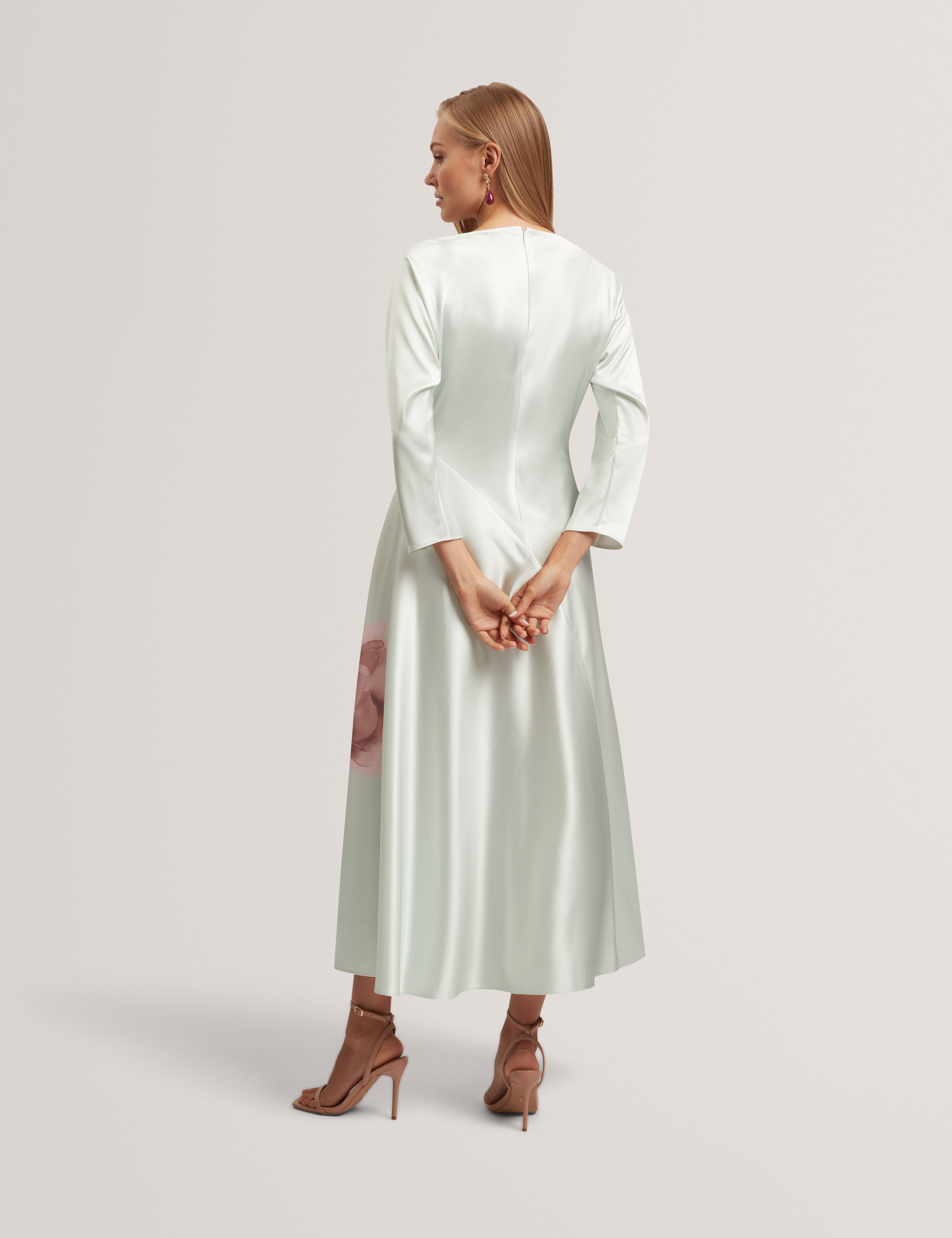 Raimi Curve Seam Detail Maxi Dress Pl-Green