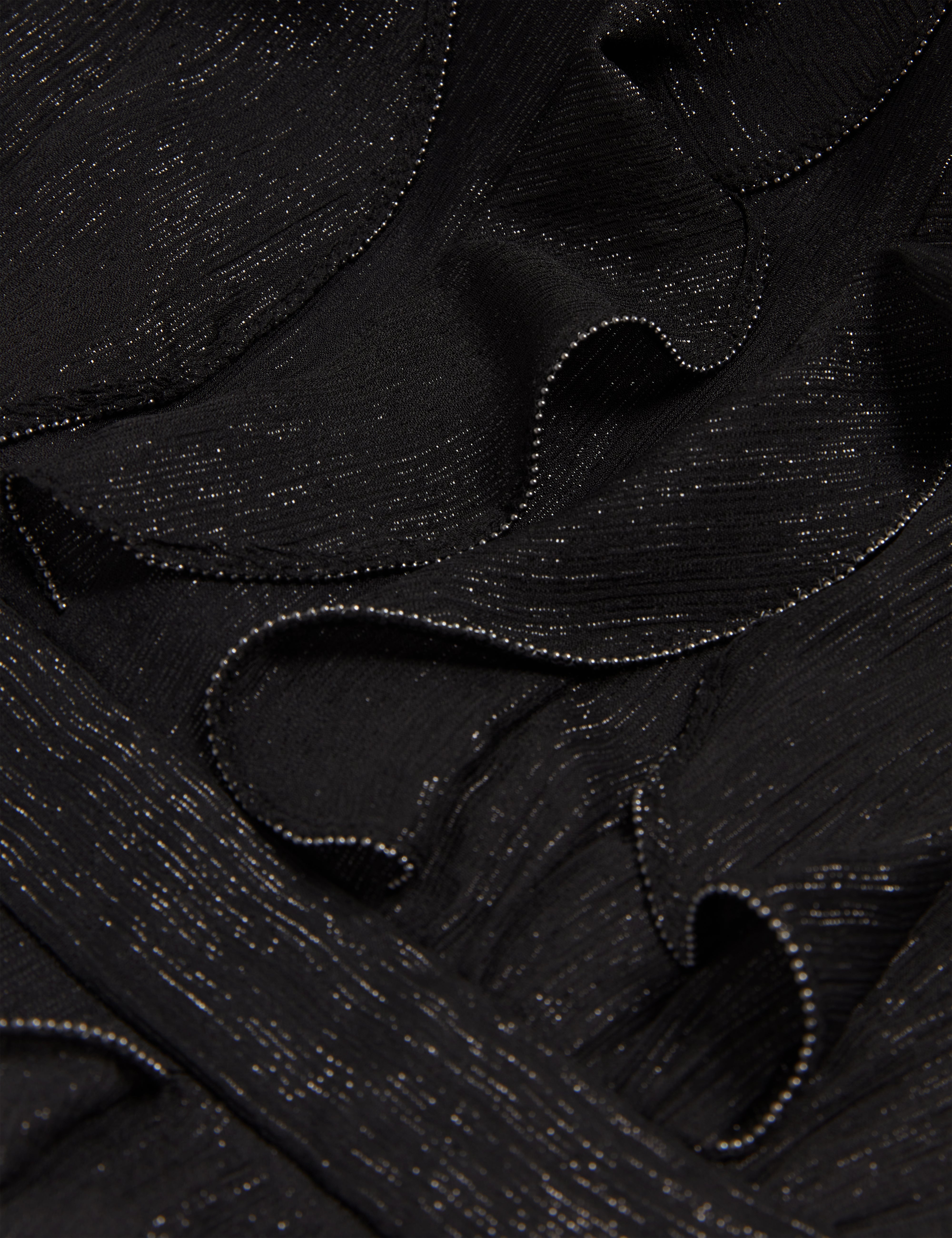 Liyanna Long Sleeve Ruffle Maxi Dress Black