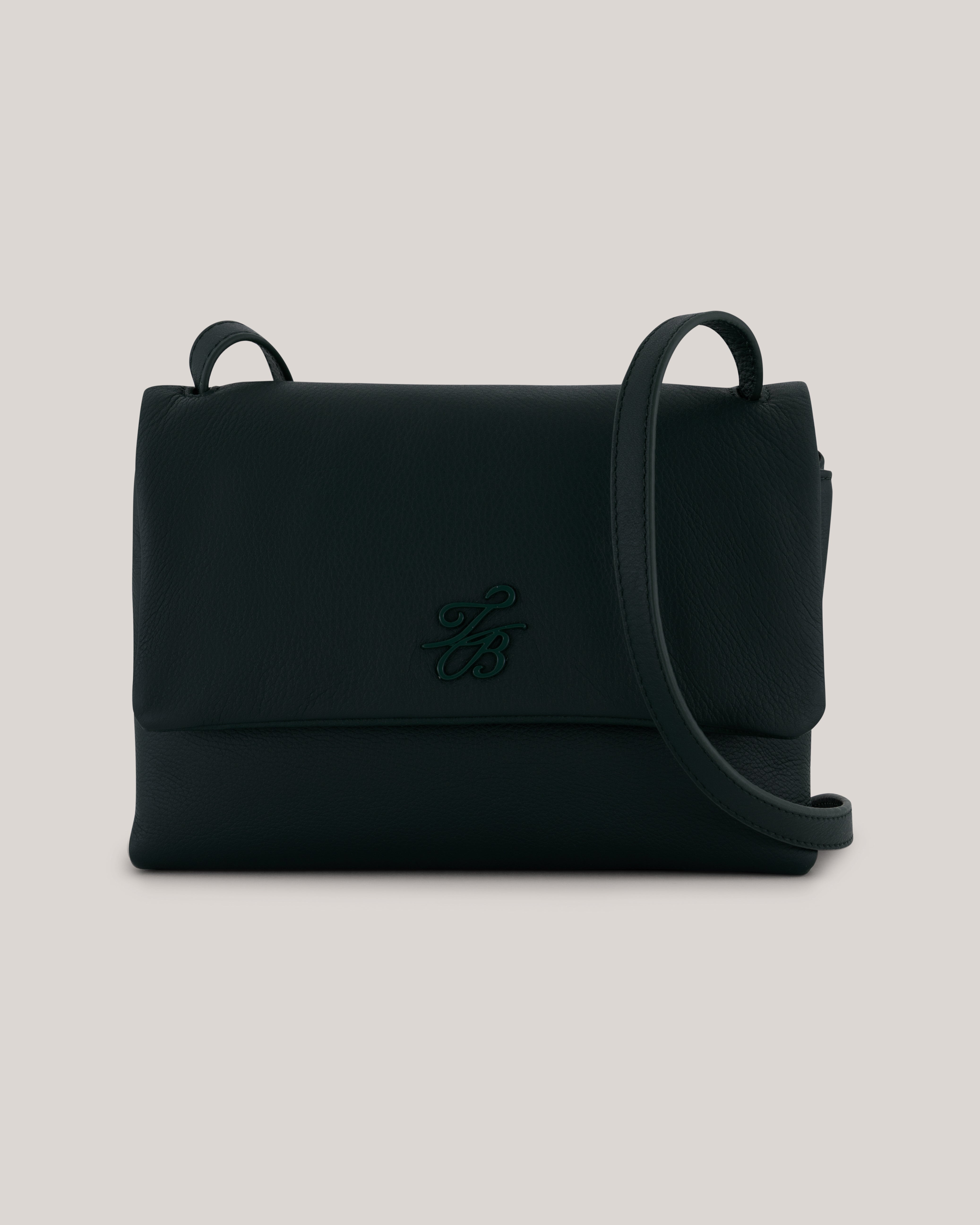 Marrisa Padded Leather Crossbody Bag Mid-Green