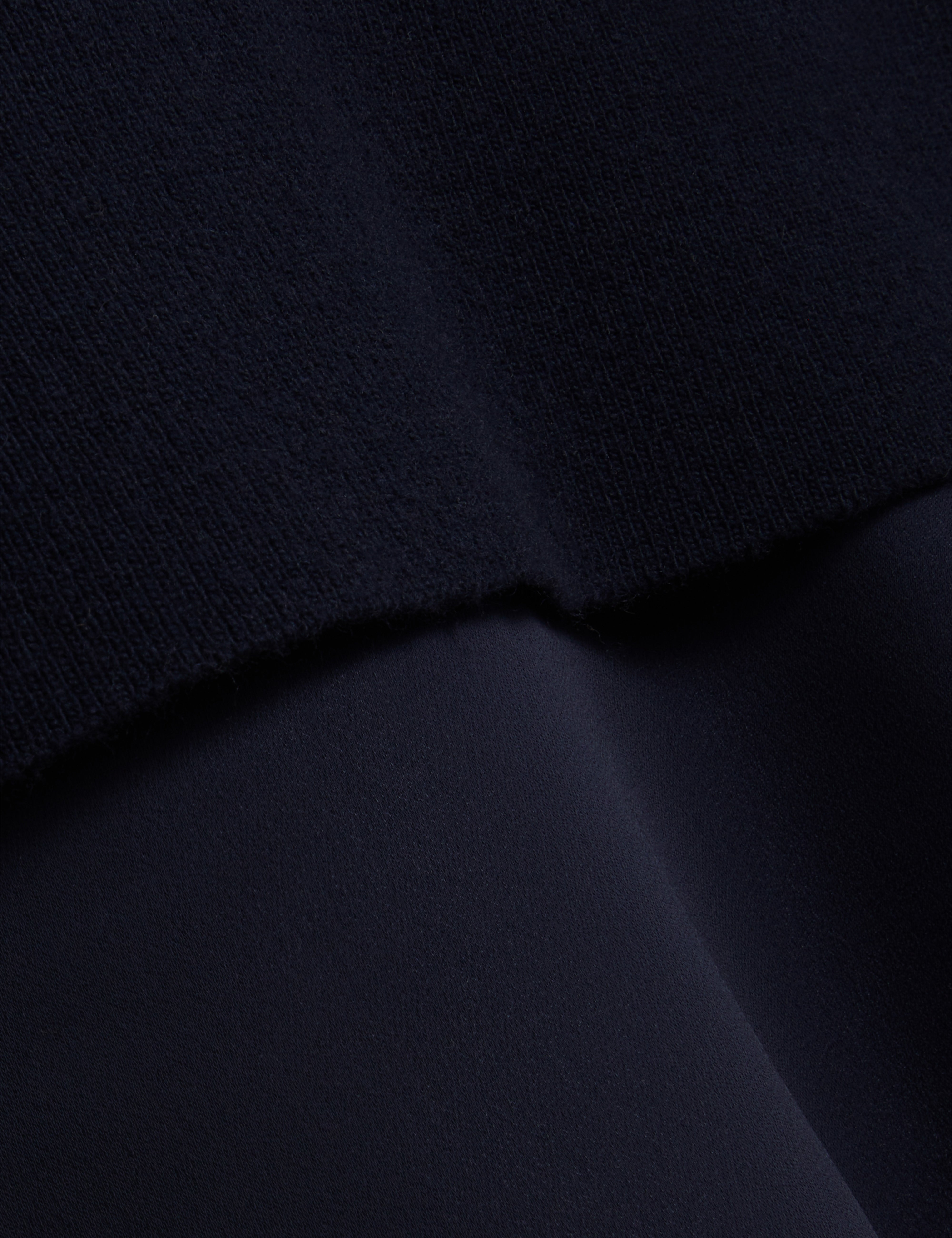 Caycey Woven Sleeve Knitted Jumper Dk-Navy