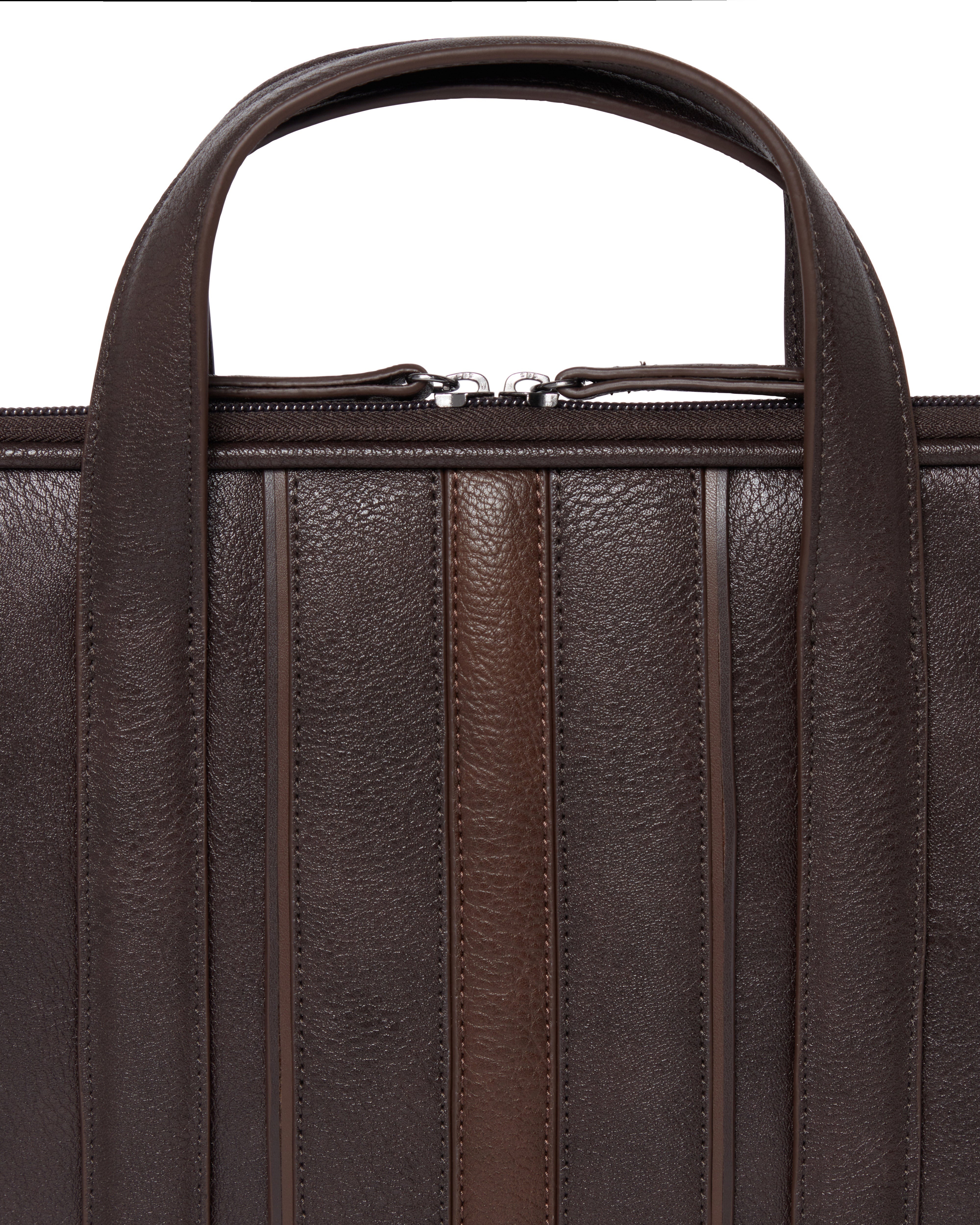 Kedrik Stripe Pu Document Bag Brn-Choc
