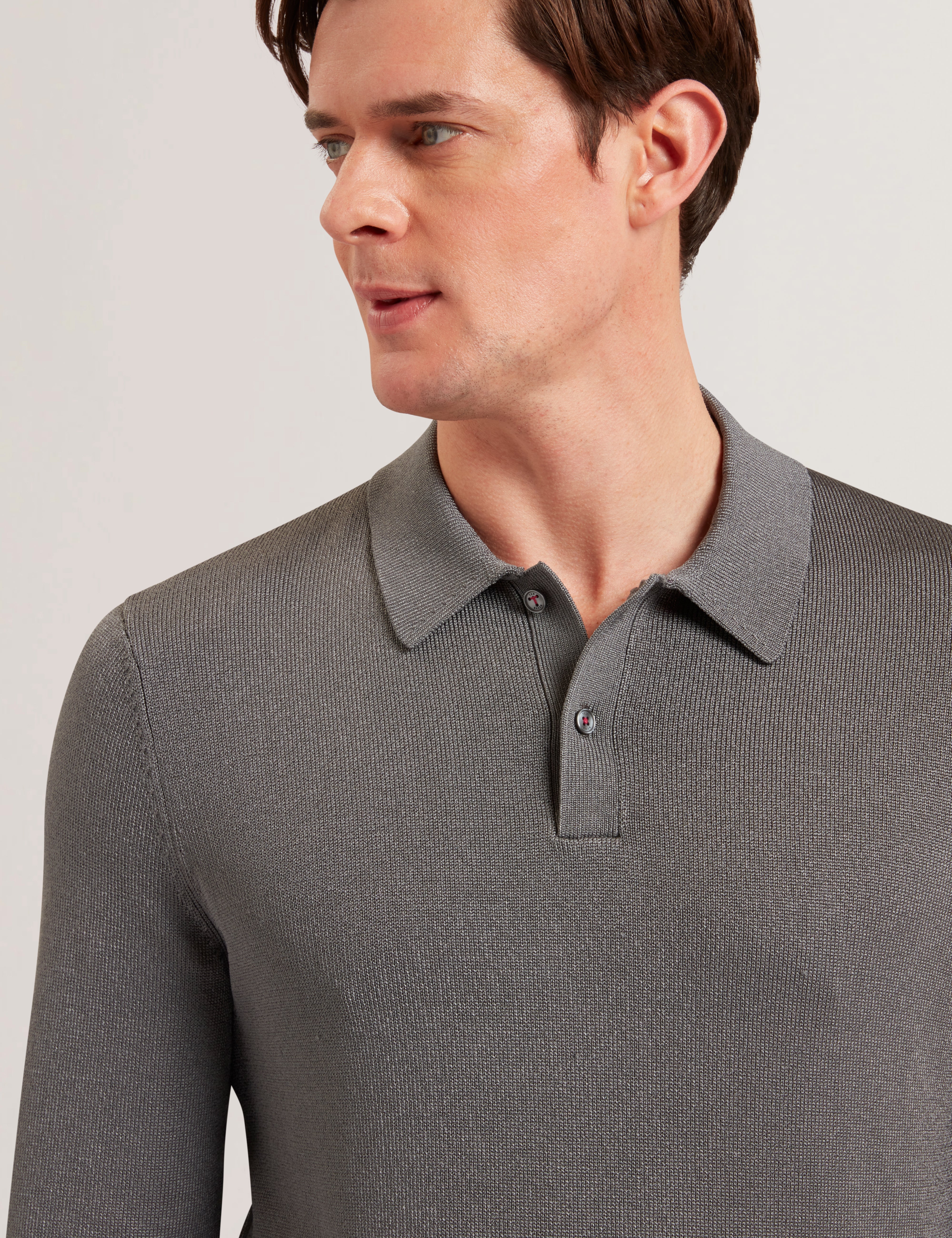 Fevar Ls Regular Button Polo Grey