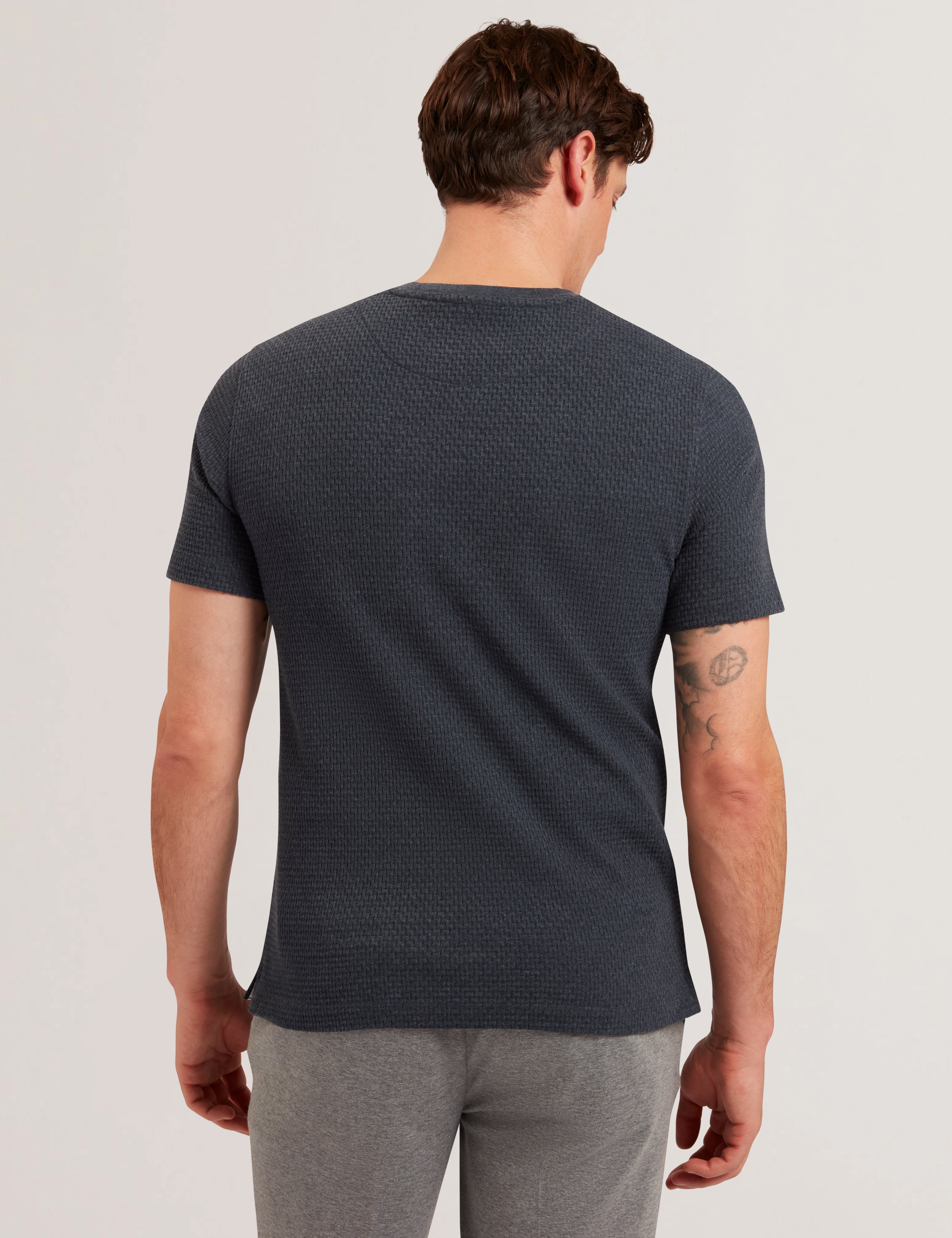 Curlys Short Sleeve Regular Textured T-Shirt Navy