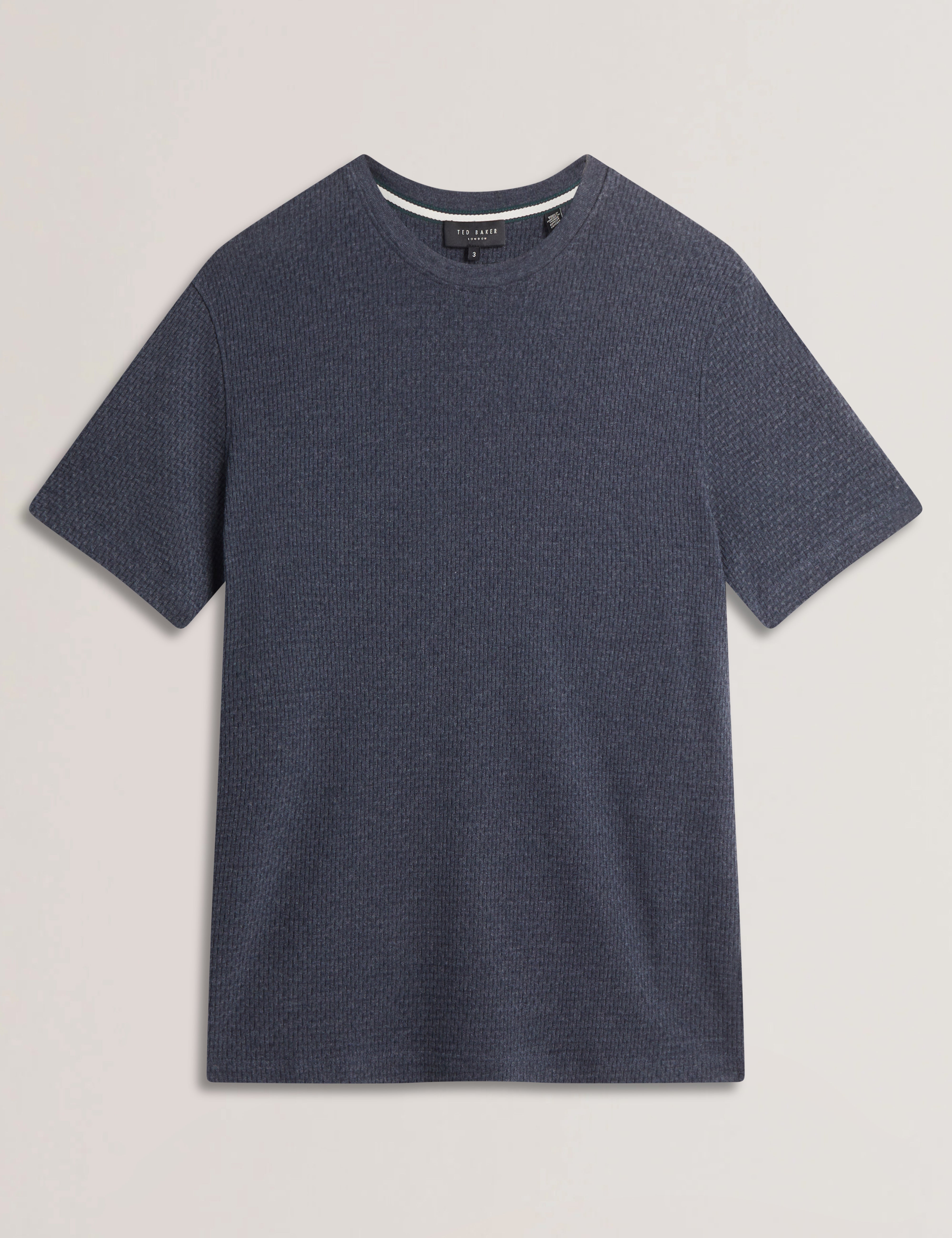 Curlys Short Sleeve Regular Textured T-Shirt Navy