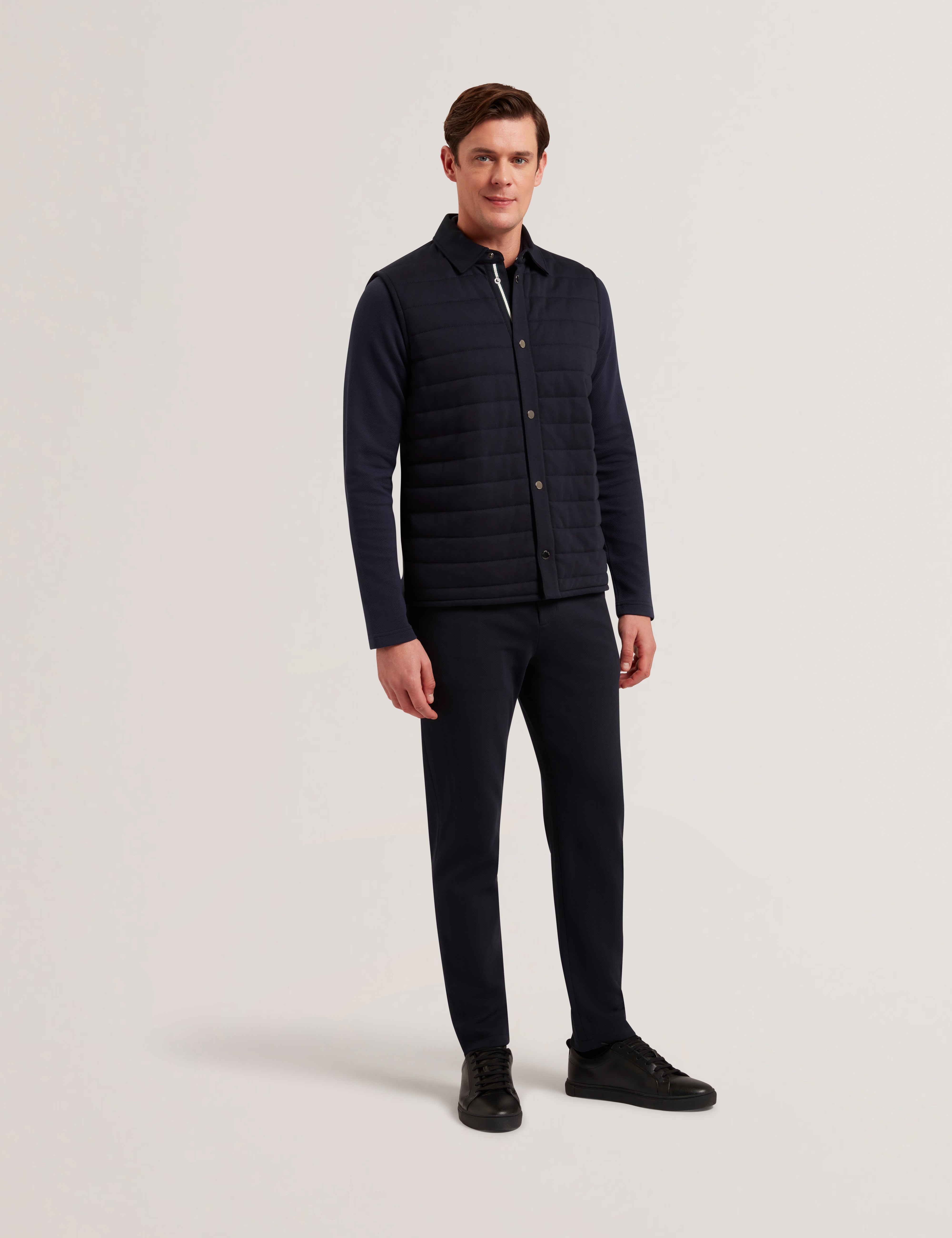 Buteso Regular Fit Quilted Gilet Navy