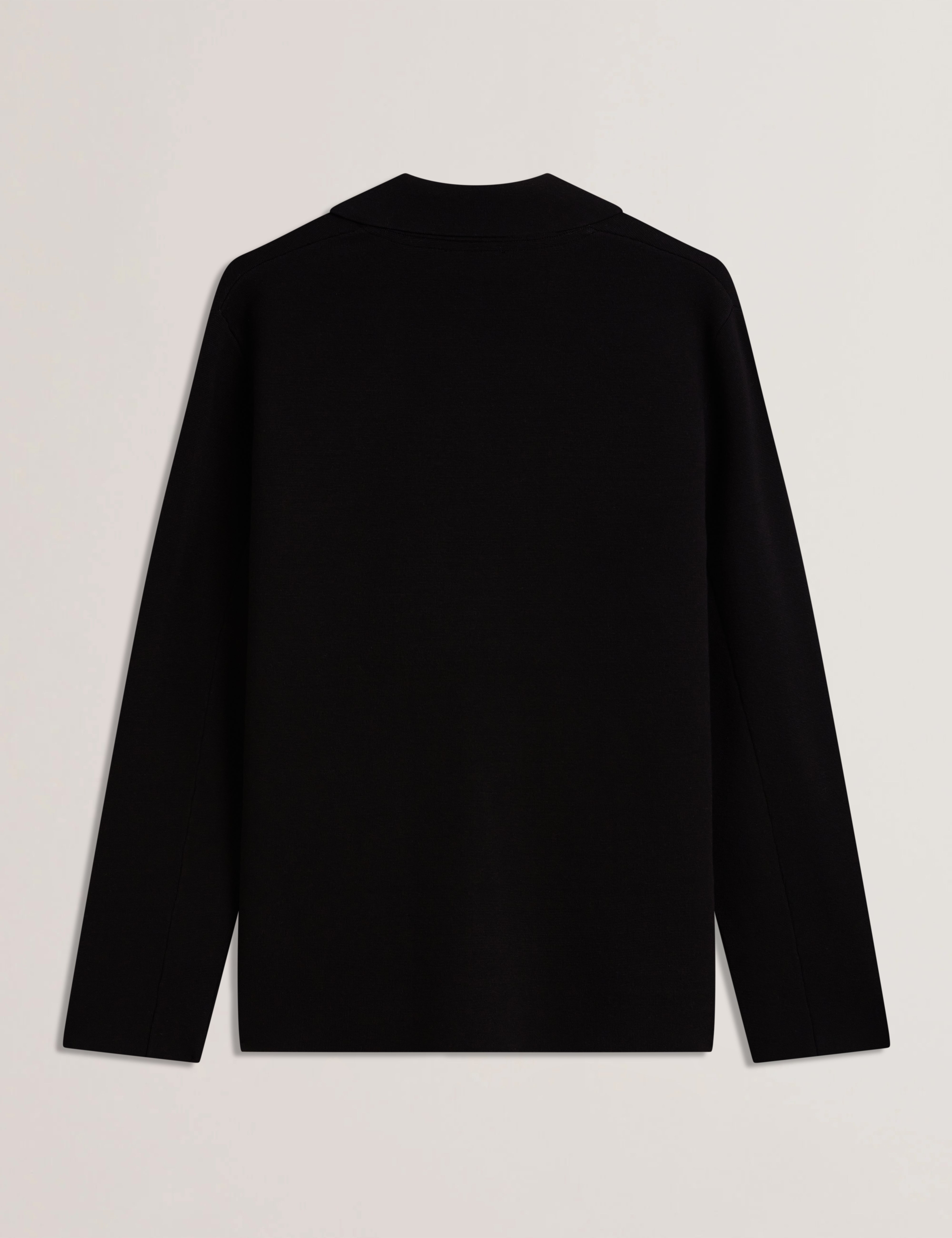 Petres Long Sleeve Single Breasted Knitted Blazer Black