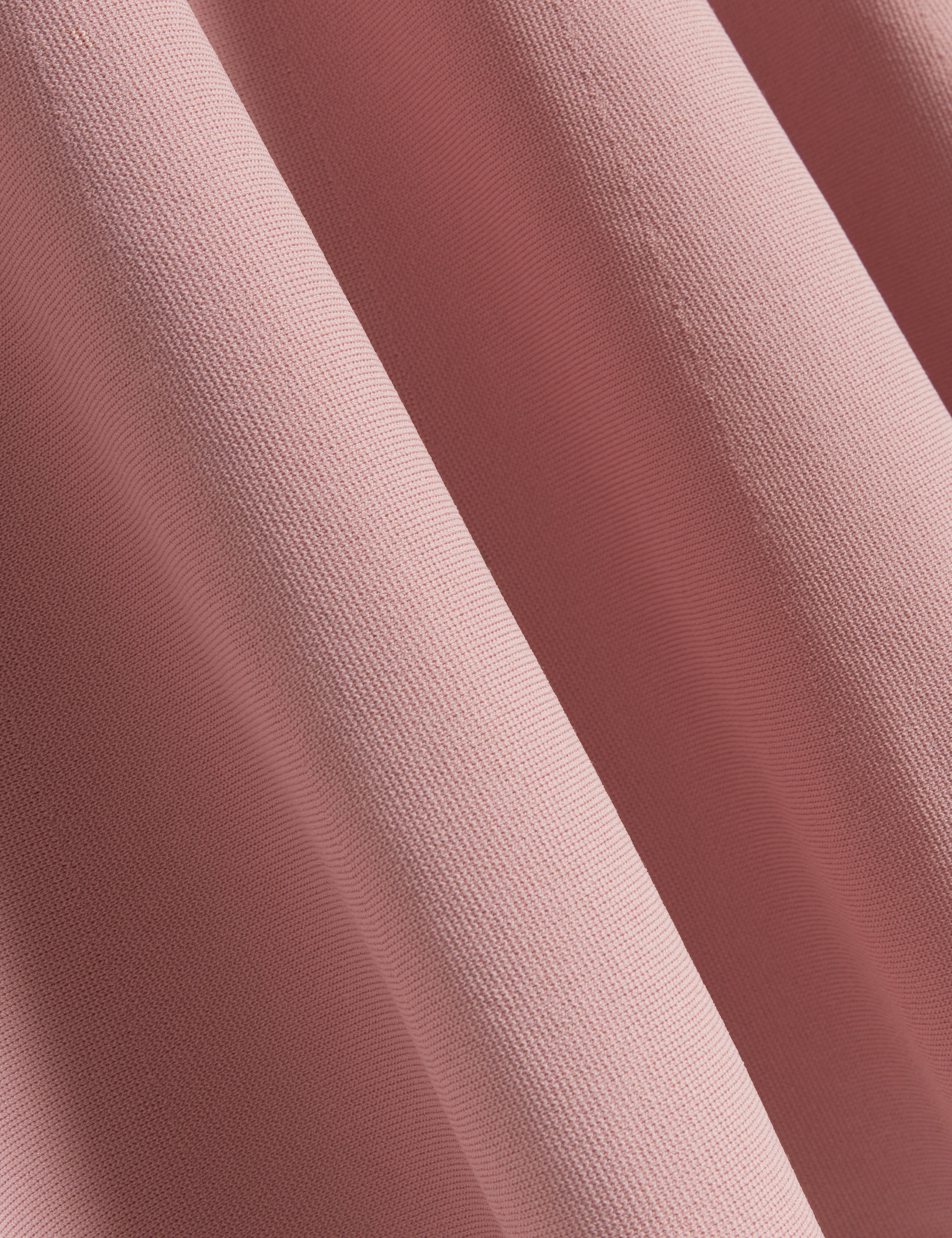 فستان بولو قصير الأكمام من روندا، محبوك، لون وردي داكن