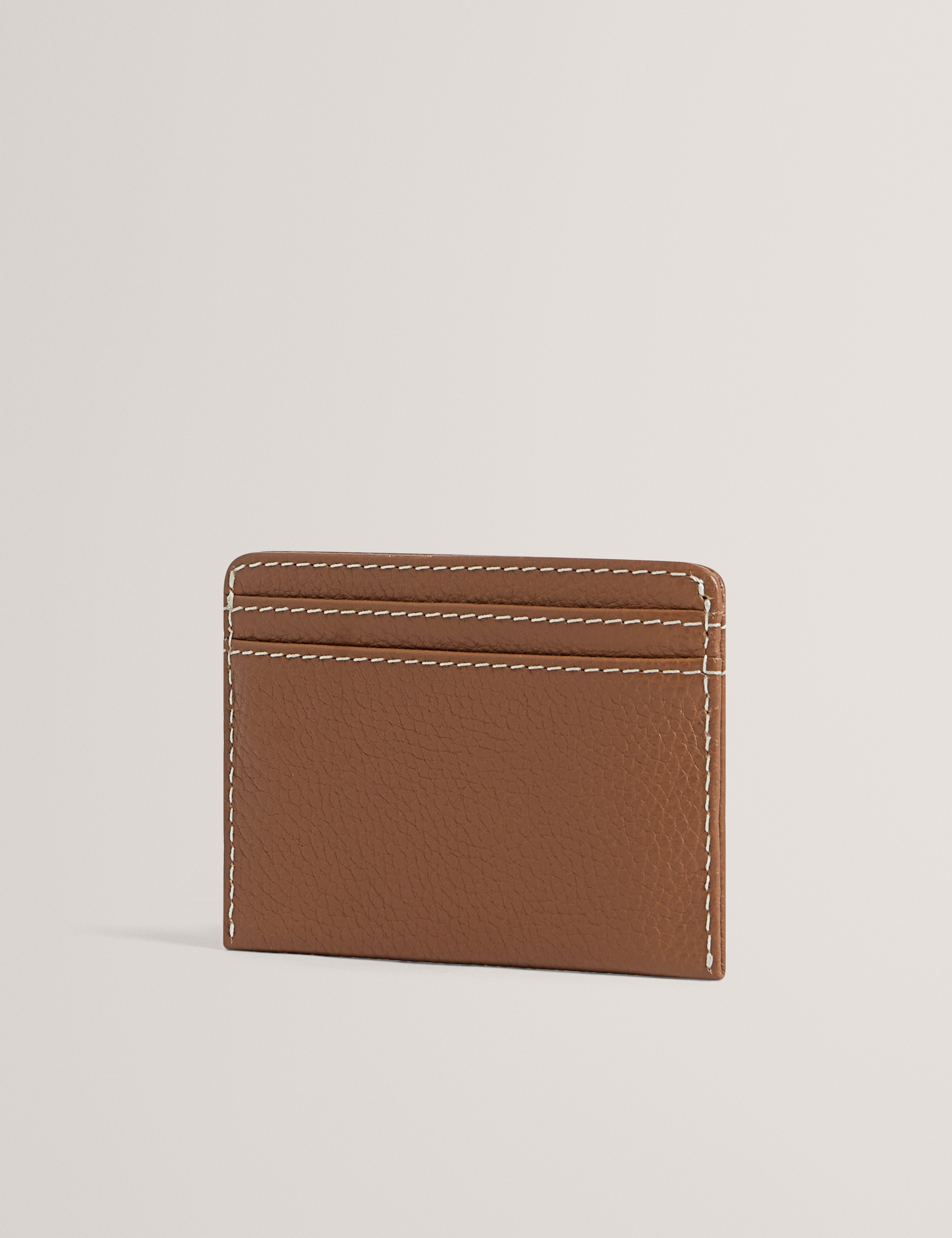Siymons Pebbled Leather Cardholder Tan