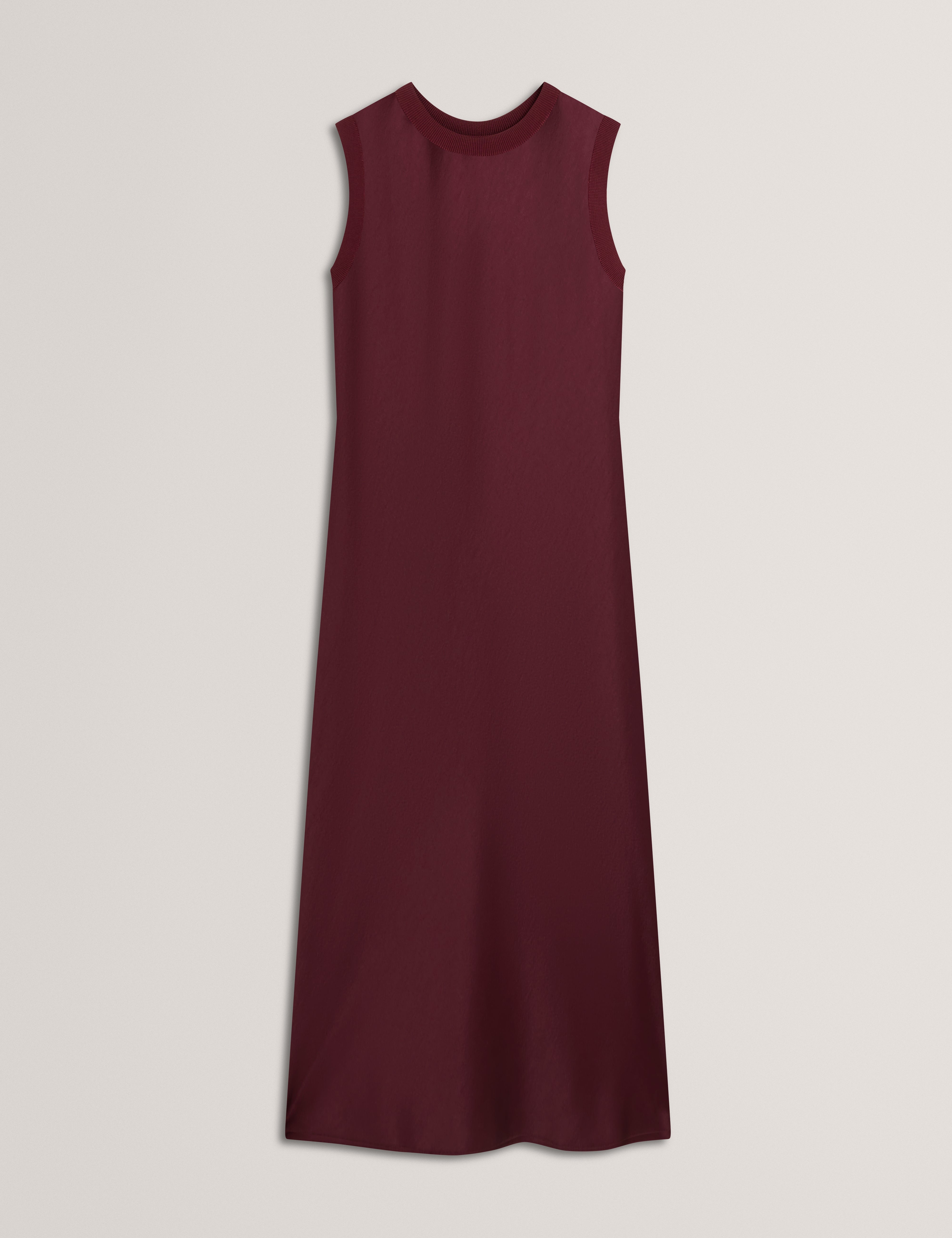 Blaaza Maxi Dress With Knitted Back Oxblood