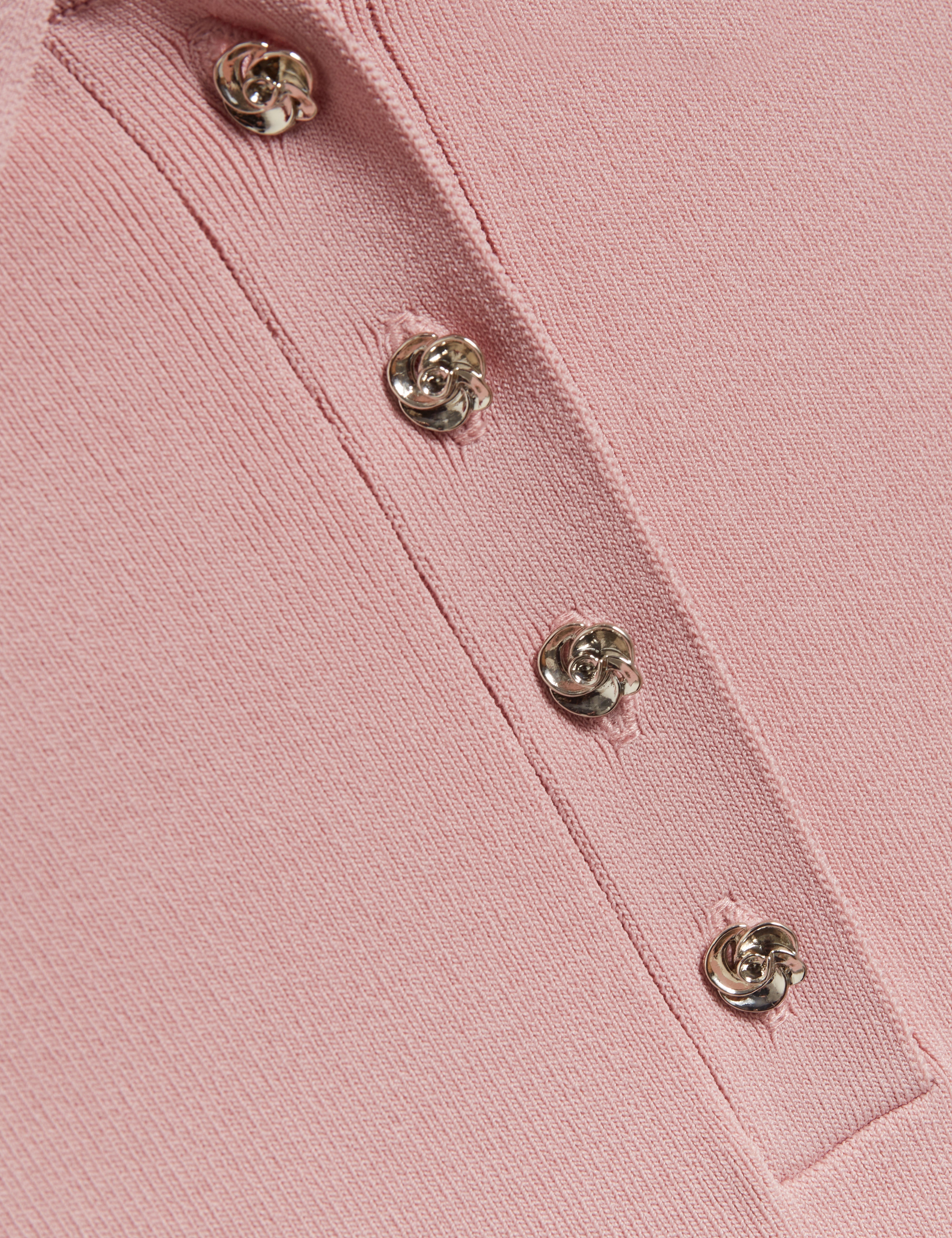 Elbeth Knitted Short Sleeve Polo Dusky-Pink