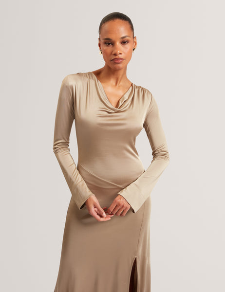 olive and ivy cowl midi dress Olive and Ivy - cowl midi dress