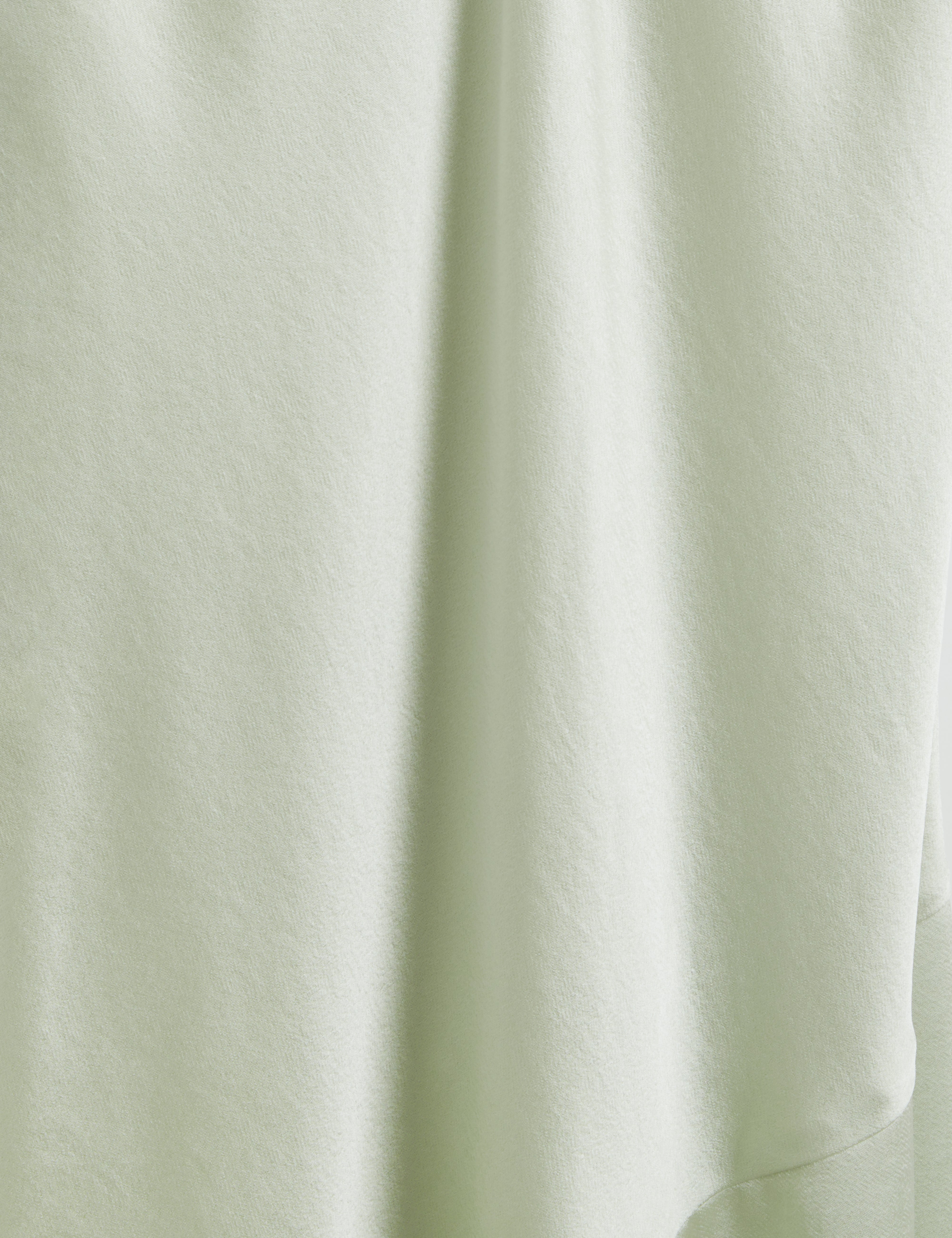 Sanari V Neck Maxi Dress With Diagonal Seam Mid-Green