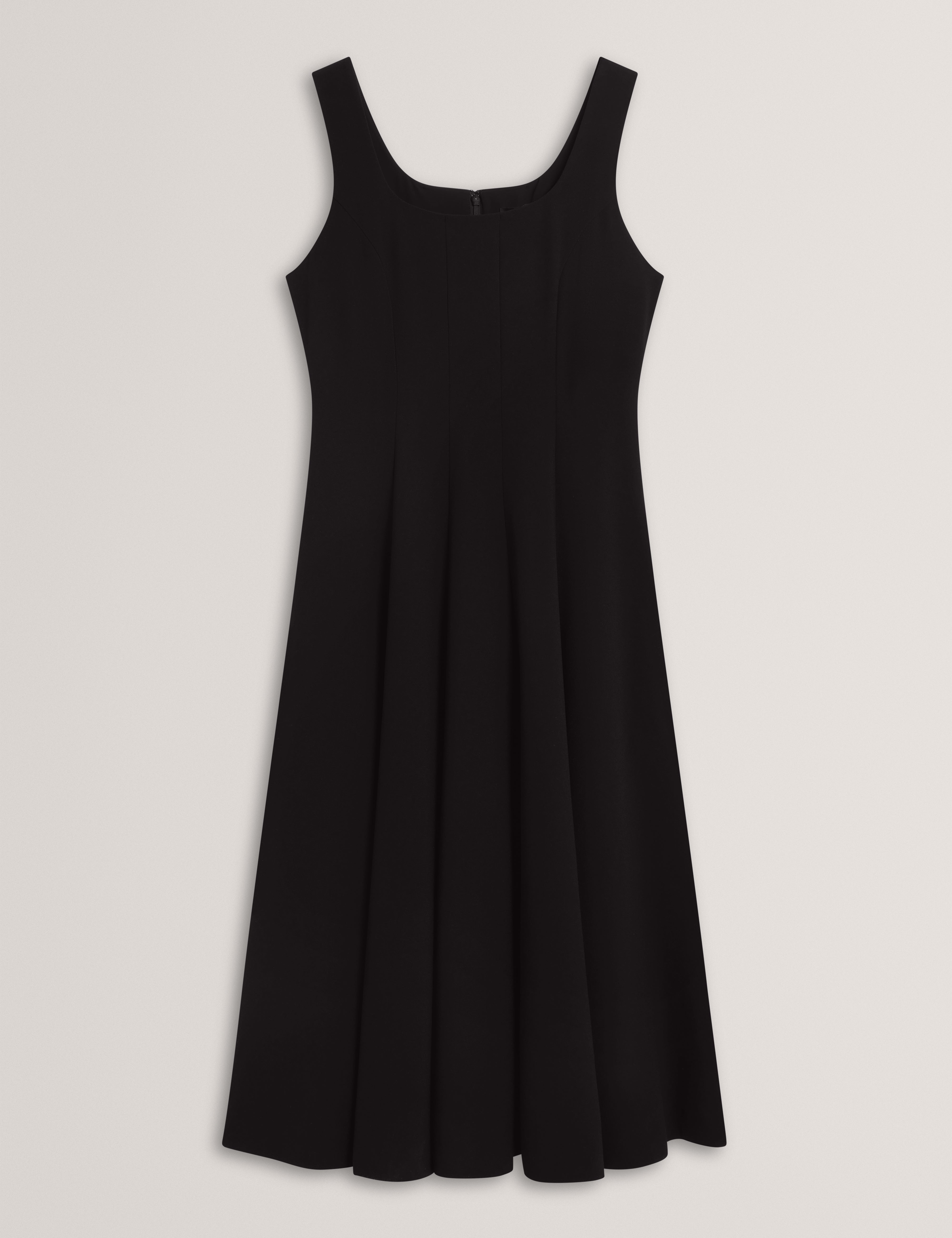 فستان أرلوت ميدي أسود اللون بتصميم لوحات