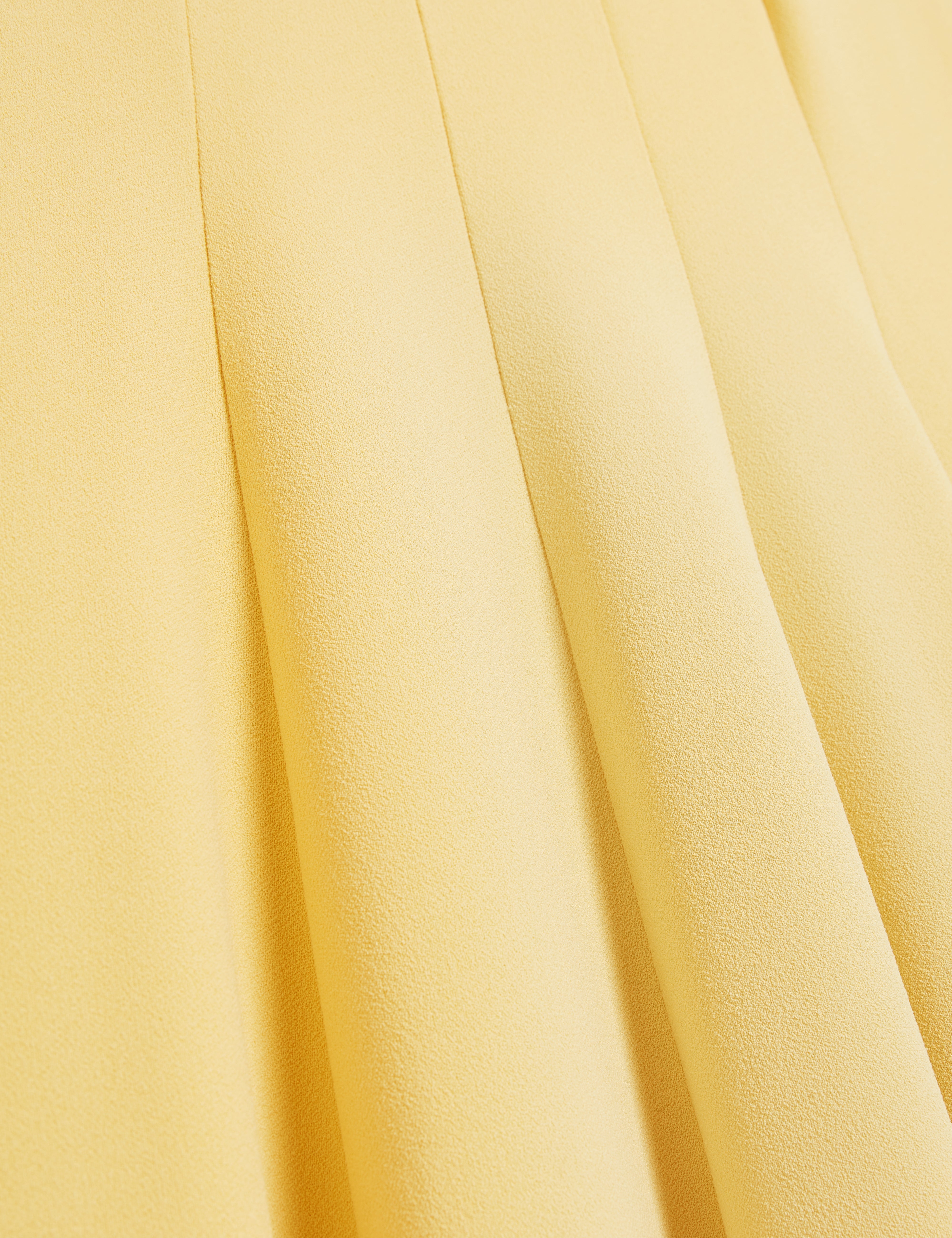 فستان أرلوت متوسط ​​الطول ذو الألواح - أصفر فاتح