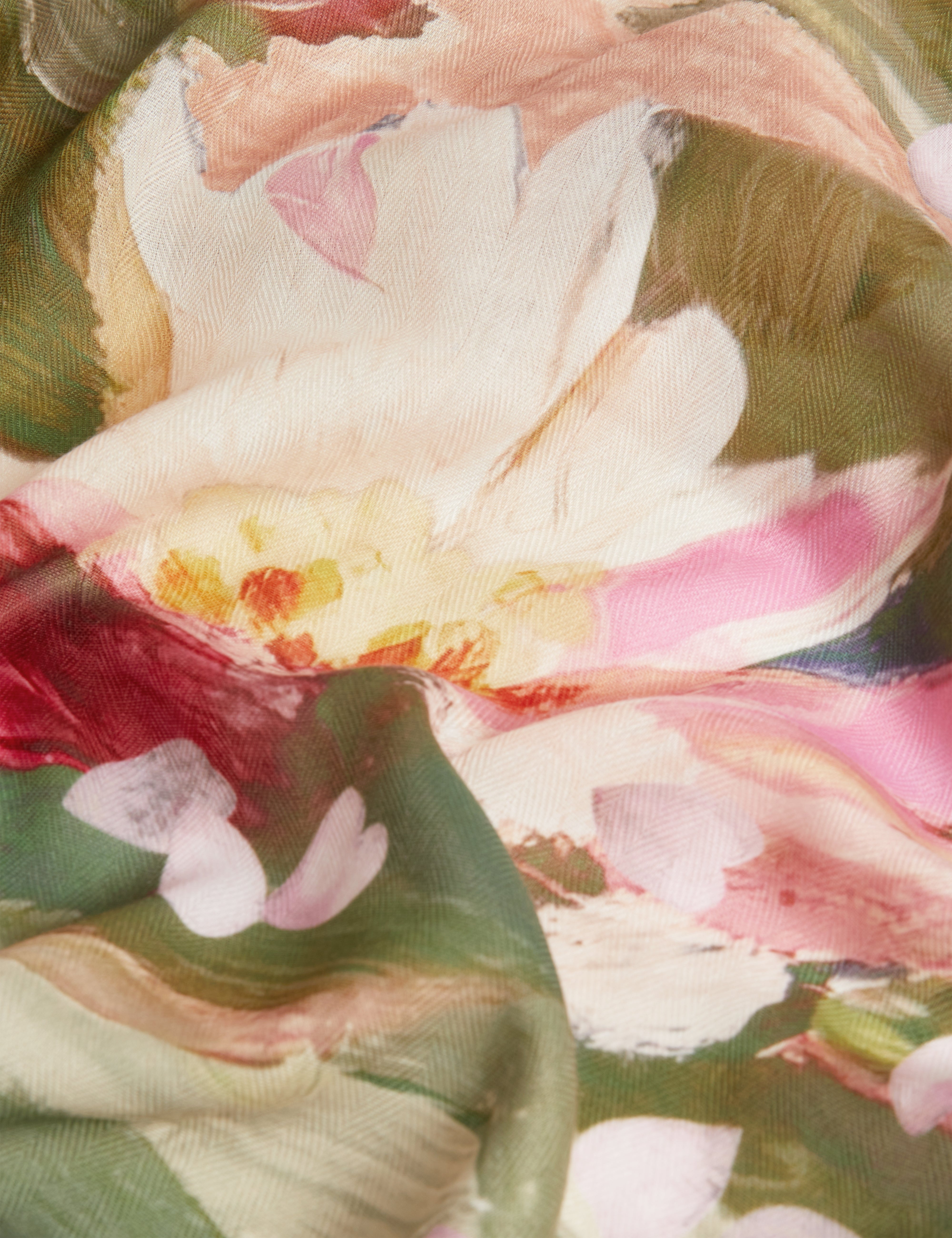 Orlaae Floral Print Woven Scarf Pink