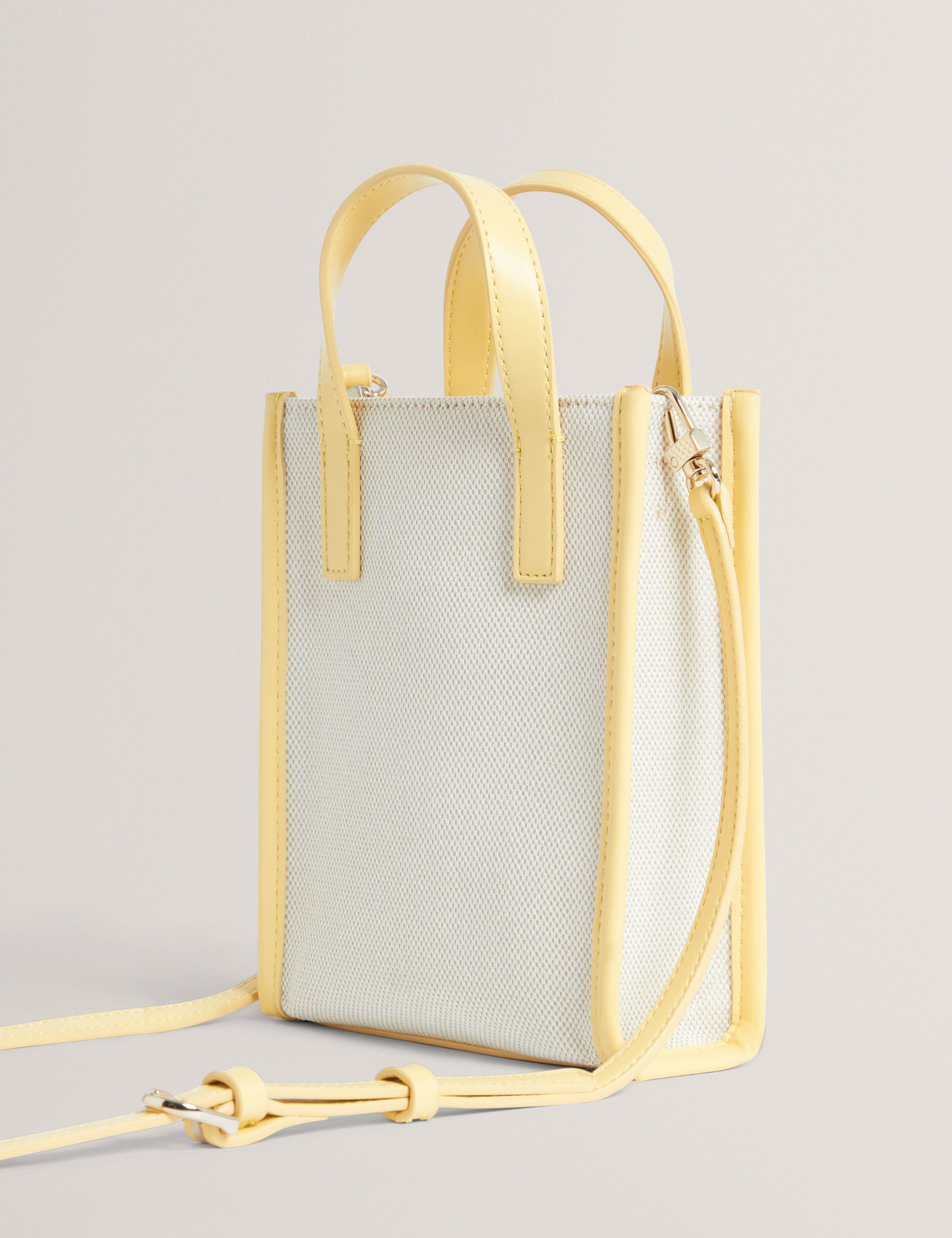 Floscon Canvas Embroidered Mini Floral Icon Bag Natural