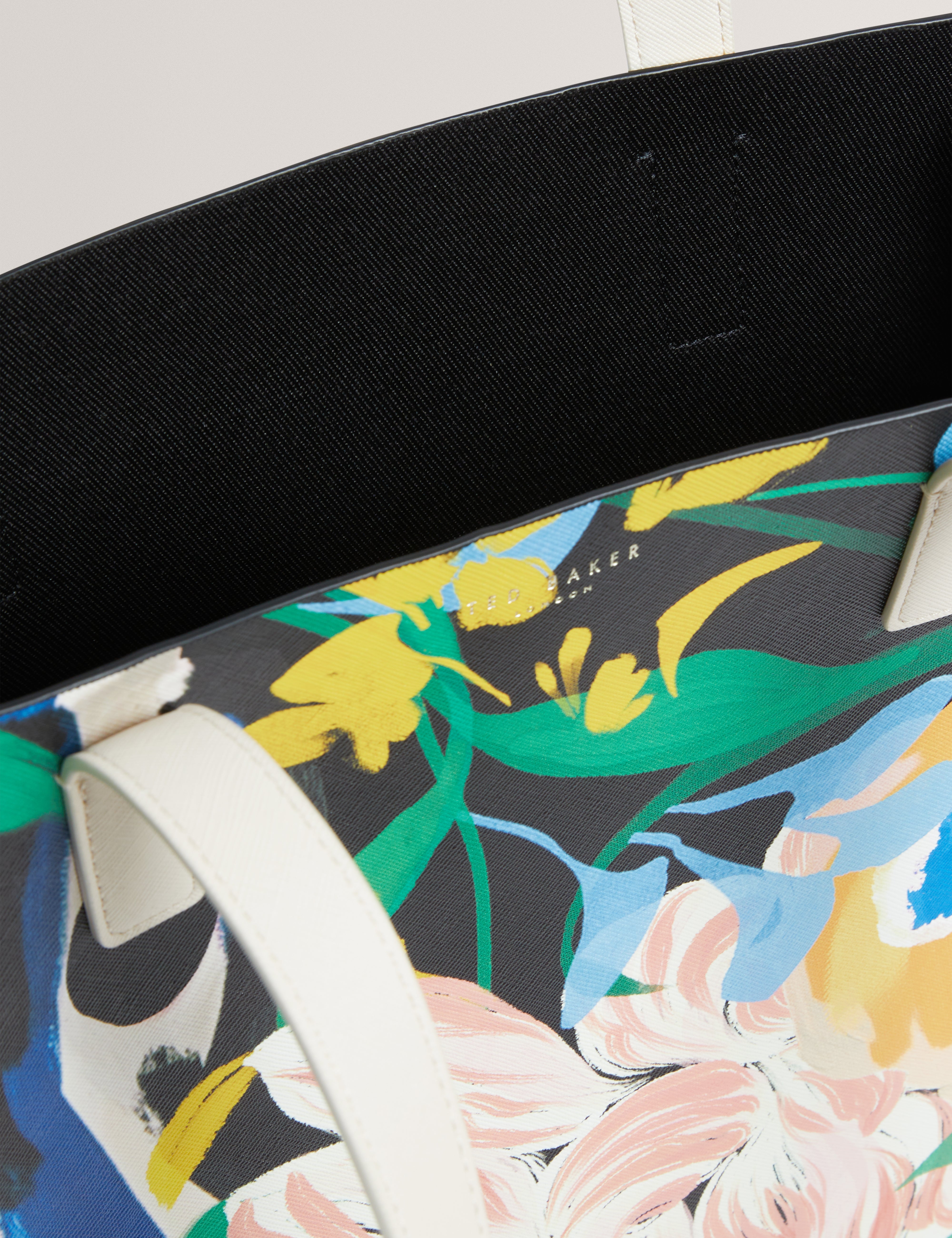 Bouani Floral Bouquet Printed Large Icon Bag Multicol