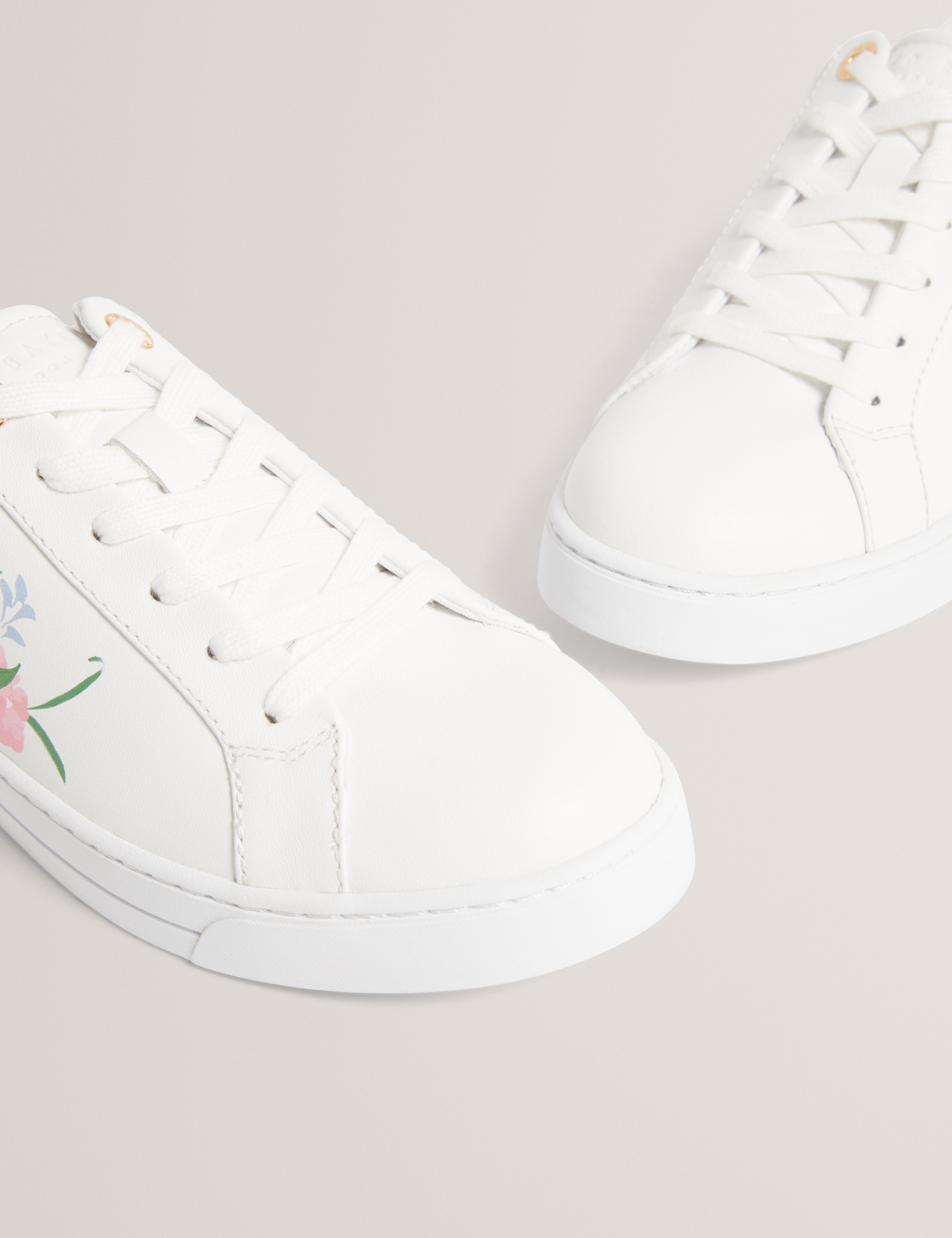 Kaiila Printed Detail Trainer White